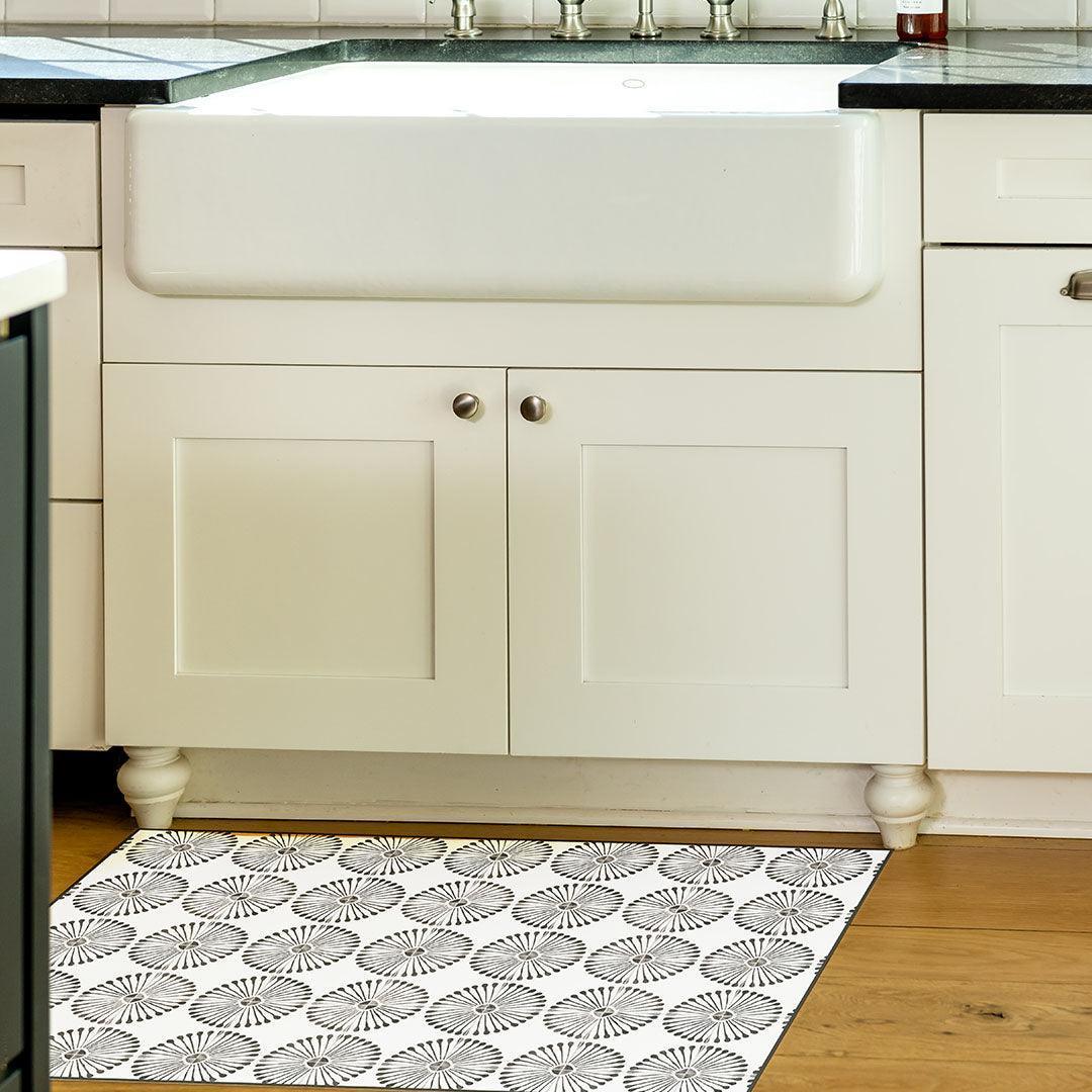 Mallory FloorFlat | White - Premium Vinyl Mat - Carolina Creekhouse Easy to Clean Premium Vinyl Mats