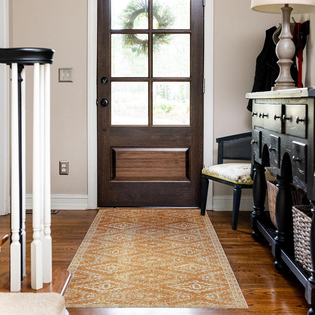 McCall FloorFlat | Orange - Premium Vinyl Mat - Carolina Creekhouse Easy to Clean Premium Vinyl Mats