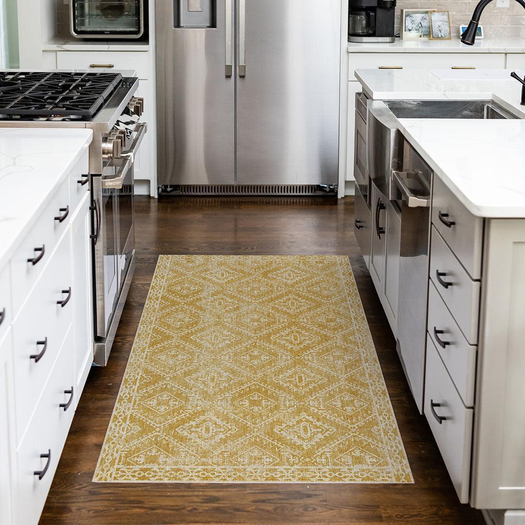McCall FloorFlat | Yellow - Premium Vinyl Mat - Carolina Creekhouse Easy to Clean Premium Vinyl Mats