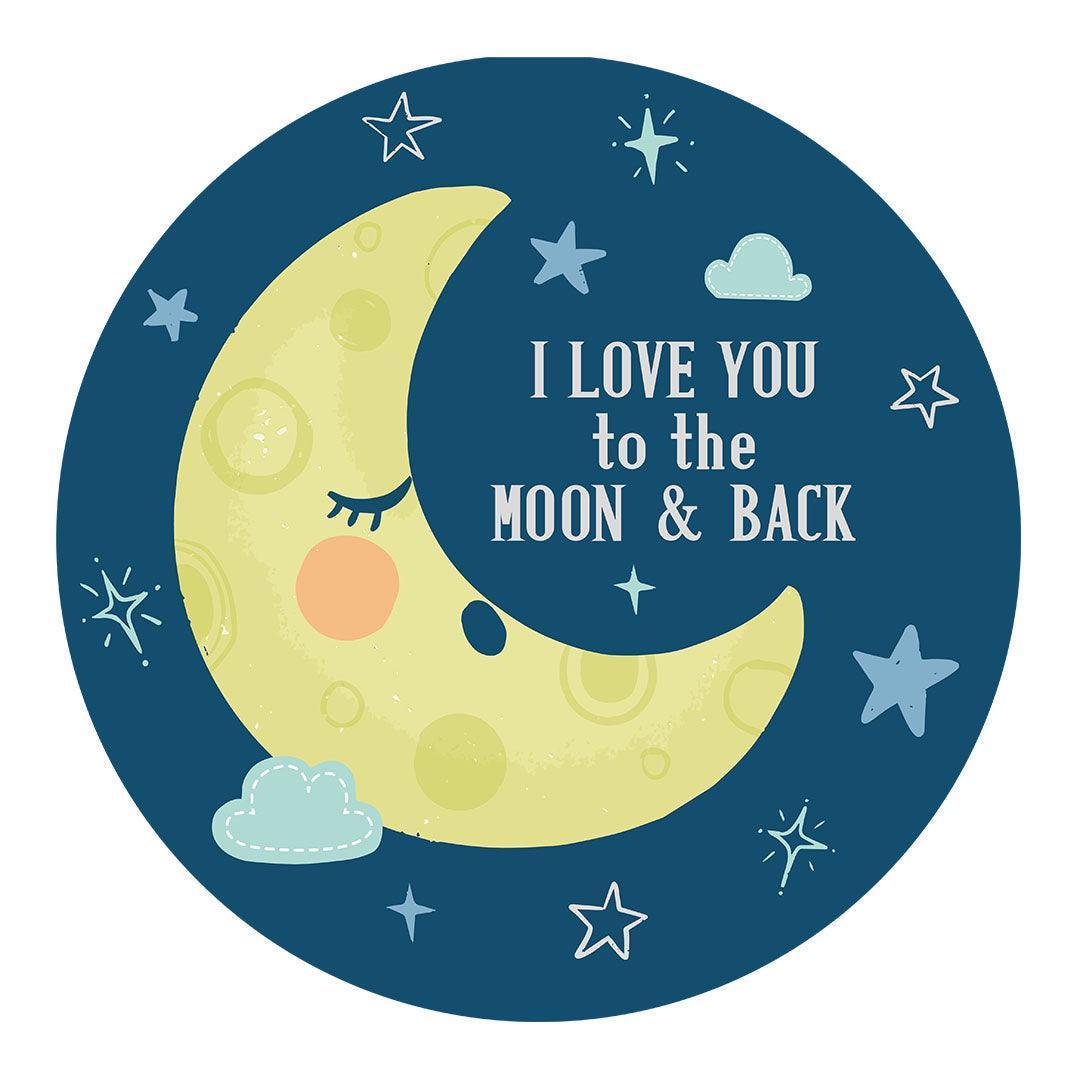 Moon and Back Placemat | Blue - Carolina Creekhouse Easy to Clean Premium Vinyl Mats