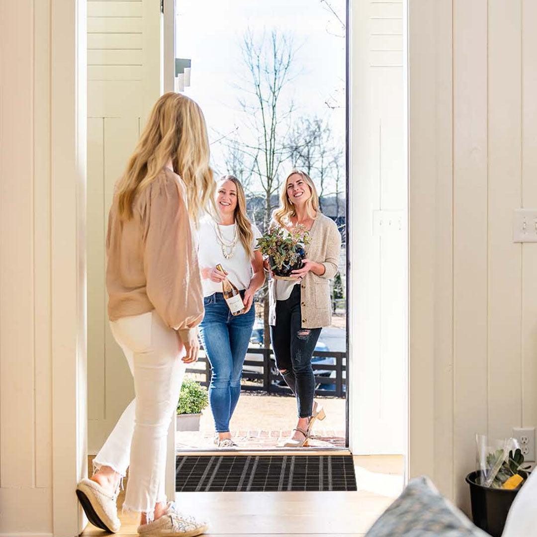 Paula FloorFlat | Black - Premium Vinyl Mat - Carolina Creekhouse Easy to Clean Premium Vinyl Mats