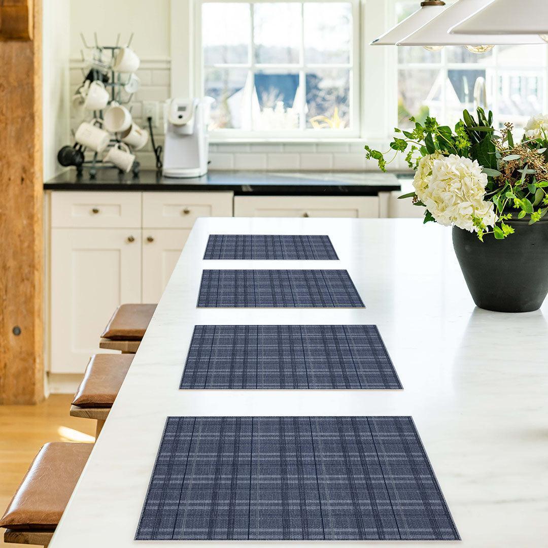 Paula Placemat | Blue - Premium Vinyl Mat - Carolina Creekhouse Easy to Clean Premium Vinyl Mats