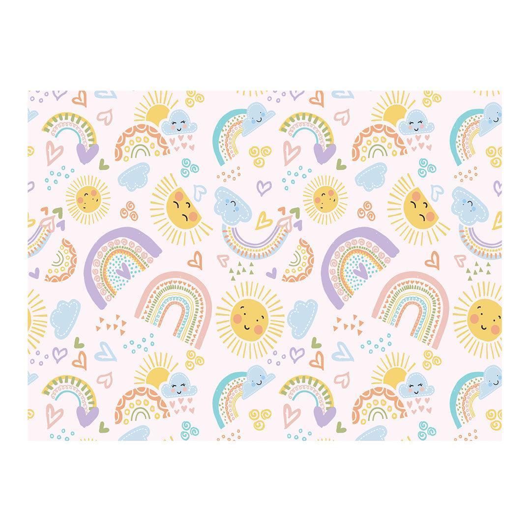 Rainbows Placemat | Pink - Carolina Creekhouse Easy to Clean Premium Vinyl Mats