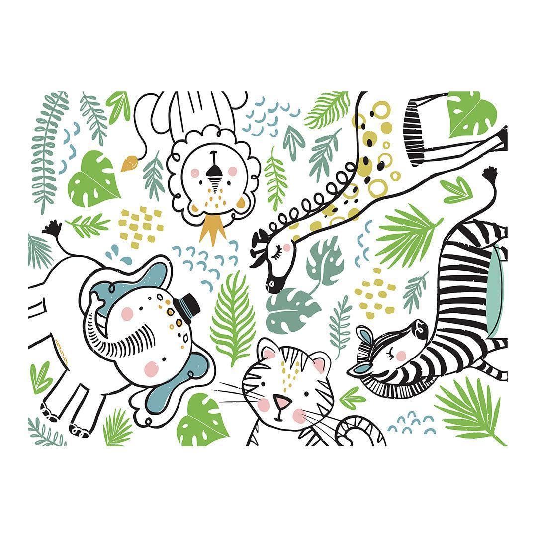 Safari Placemat | Green - Premium Vinyl Mat - Carolina Creekhouse Easy to Clean Premium Vinyl Mats