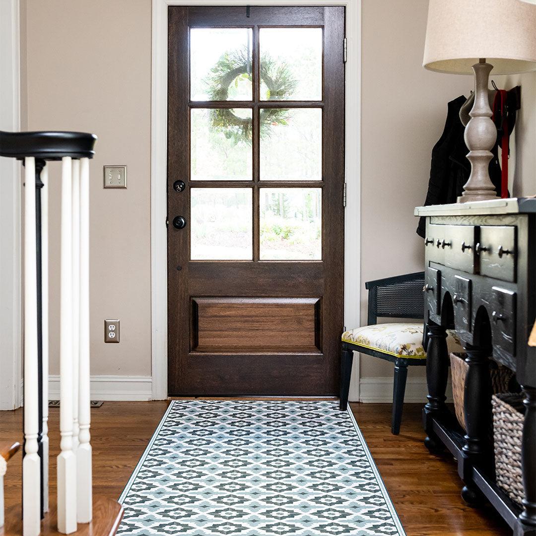 Sarah Blue 3x8 Floorflat *Final Sale* PERFECT - Carolina Creekhouse Easy to Clean Premium Vinyl Mats