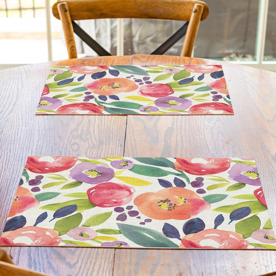 Vera Placemat | Red - Premium Vinyl Mat - Carolina Creekhouse Easy to Clean Premium Vinyl Mats