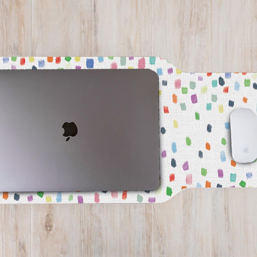 Confetti Keyboard Pad OfficeFlat - Premium Vinyl Mat - Carolina Creekhouse Easy to Clean Premium Vinyl Mats