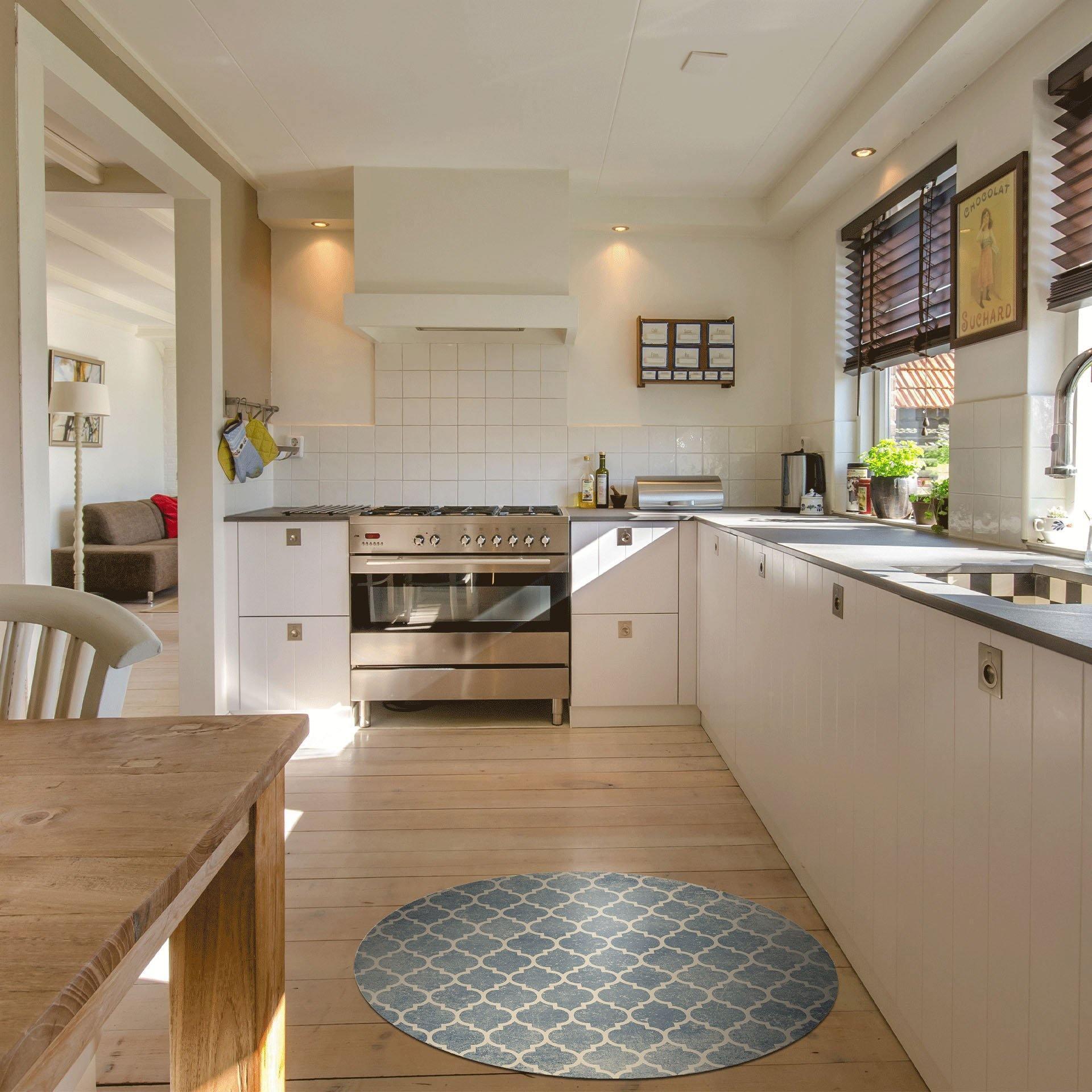 Ava FloorFlat | Blue - Premium Vinyl Mat - Carolina Creekhouse Easy to Clean Premium Vinyl Mats