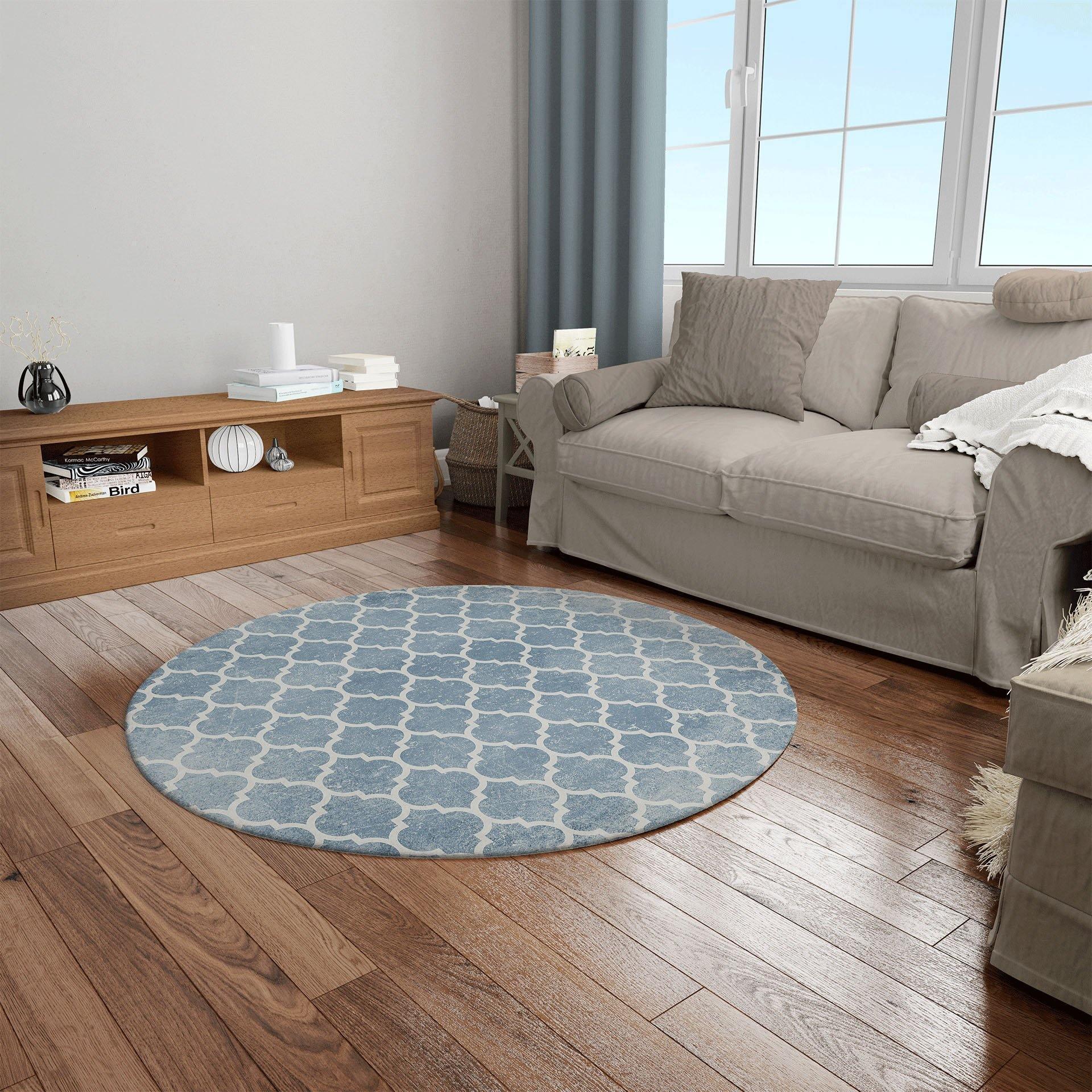 Ava FloorFlat | Blue - Premium Vinyl Mat - Carolina Creekhouse Easy to Clean Premium Vinyl Mats