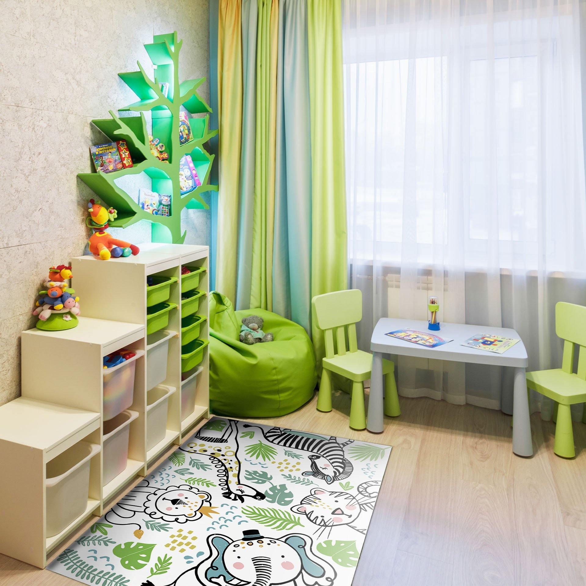 Safari Group FloorFlat | White - Premium Vinyl Mat - Carolina Creekhouse Easy to Clean Premium Vinyl Mats