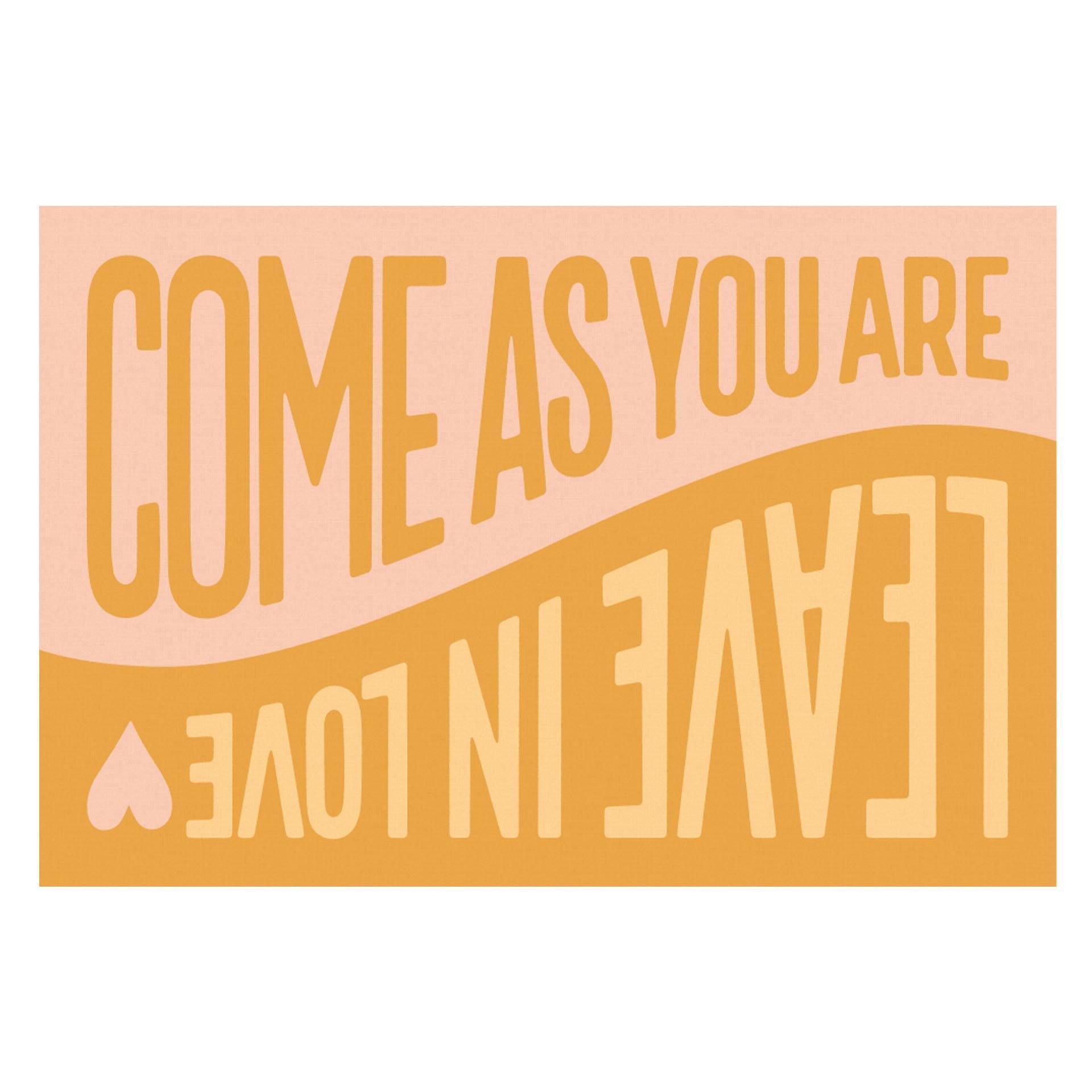 Leave in Love FloorFlat | Yellow - Premium Vinyl Mat - Carolina Creekhouse Easy to Clean Premium Vinyl Mats