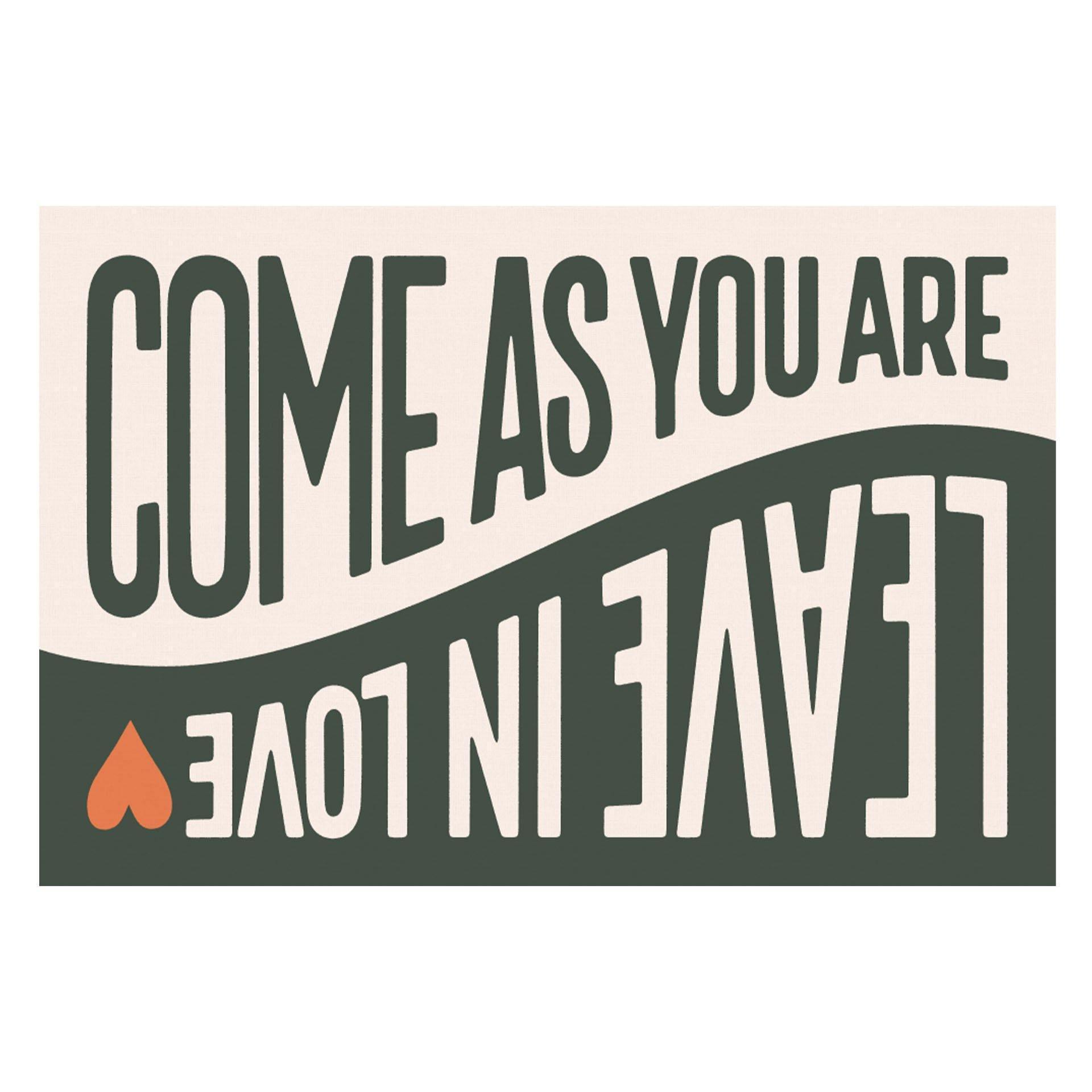 Leave in Love FloorFlat | Green - Premium Vinyl Floor Mat - Carolina Creekhouse Easy to Clean Premium Vinyl Mats