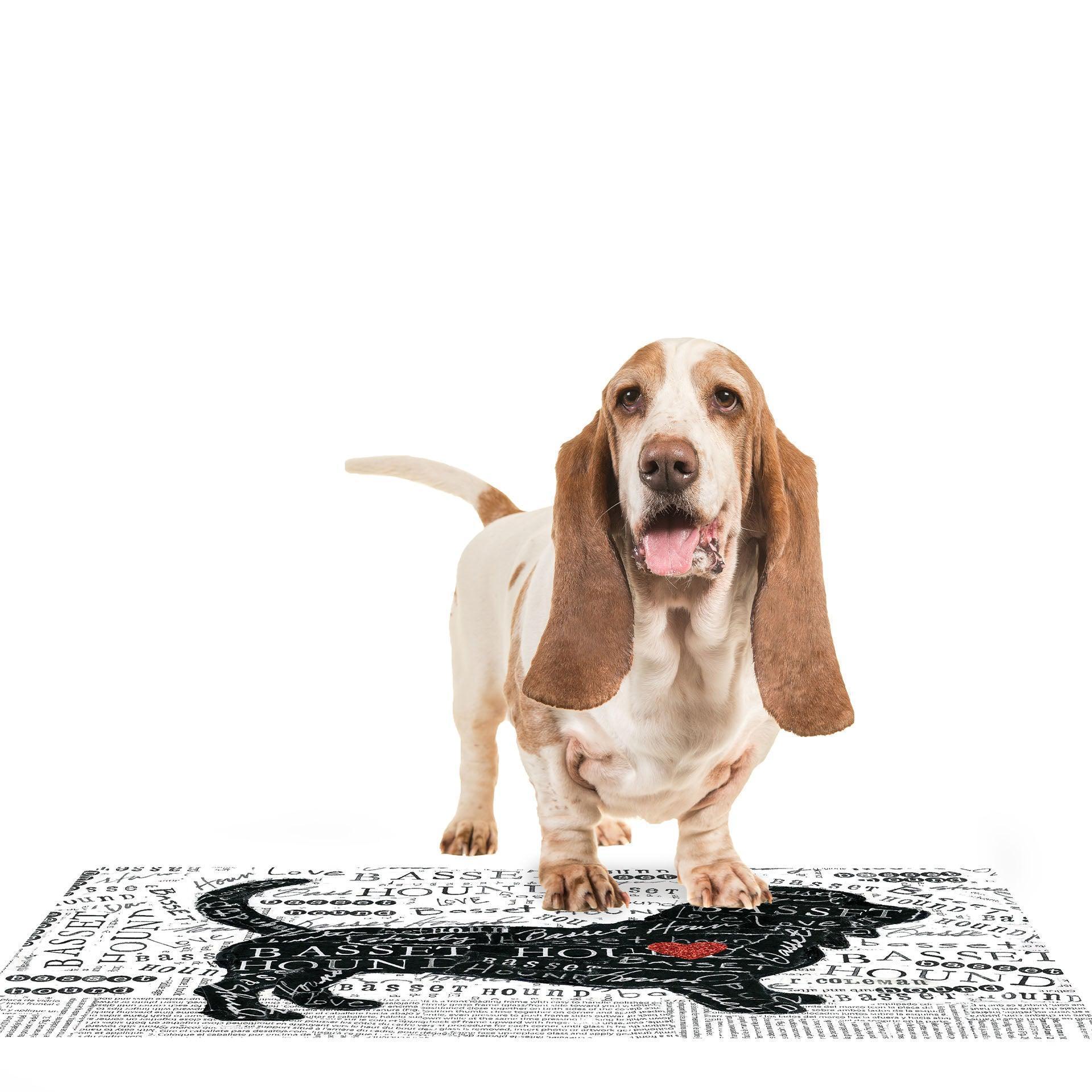 Basset Hound PetFlat - Premium Vinyl Mat - Carolina Creekhouse Easy to Clean Premium Vinyl Mats
