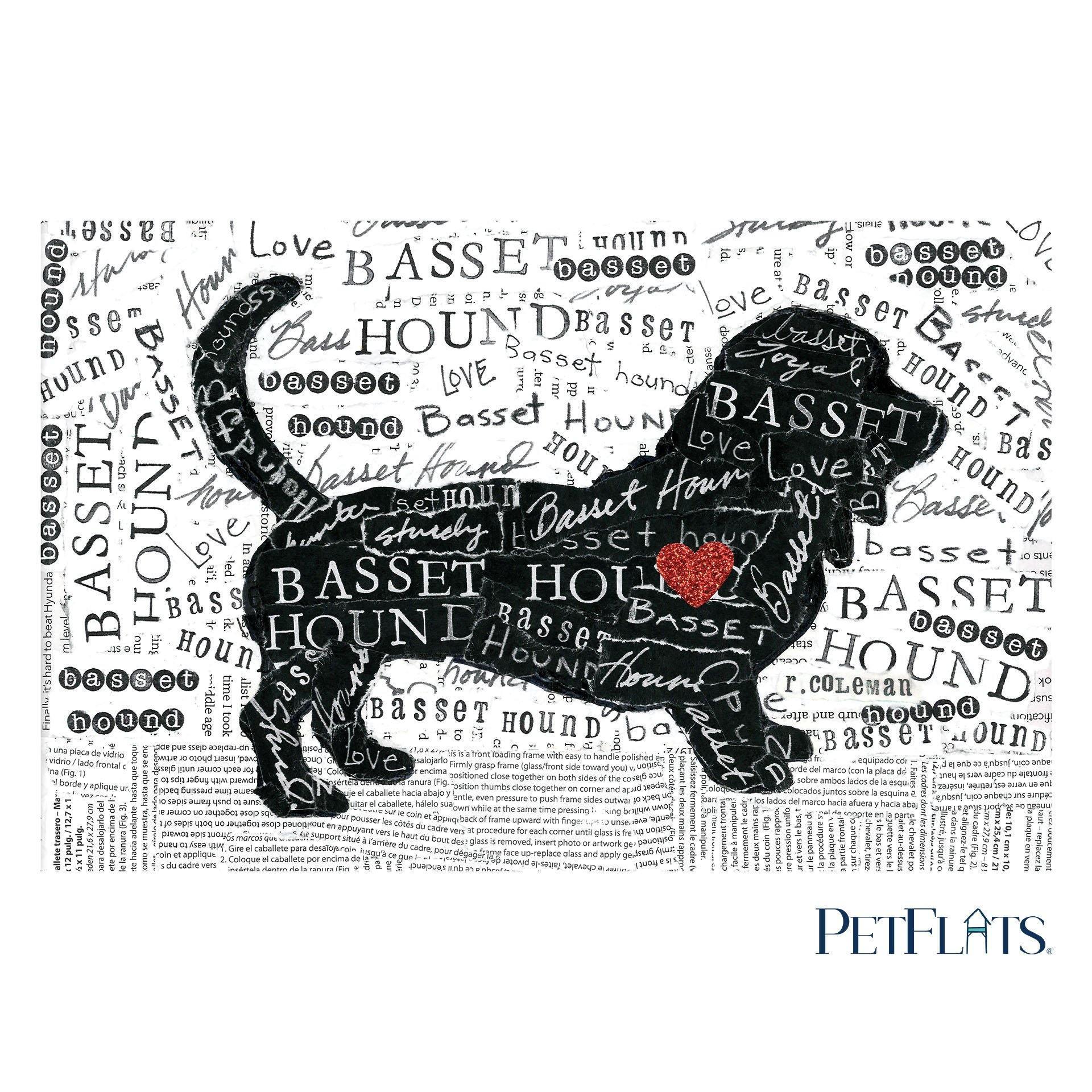 Basset Hound PetFlat - Premium Vinyl Mat - Carolina Creekhouse Easy to Clean Premium Vinyl Mats