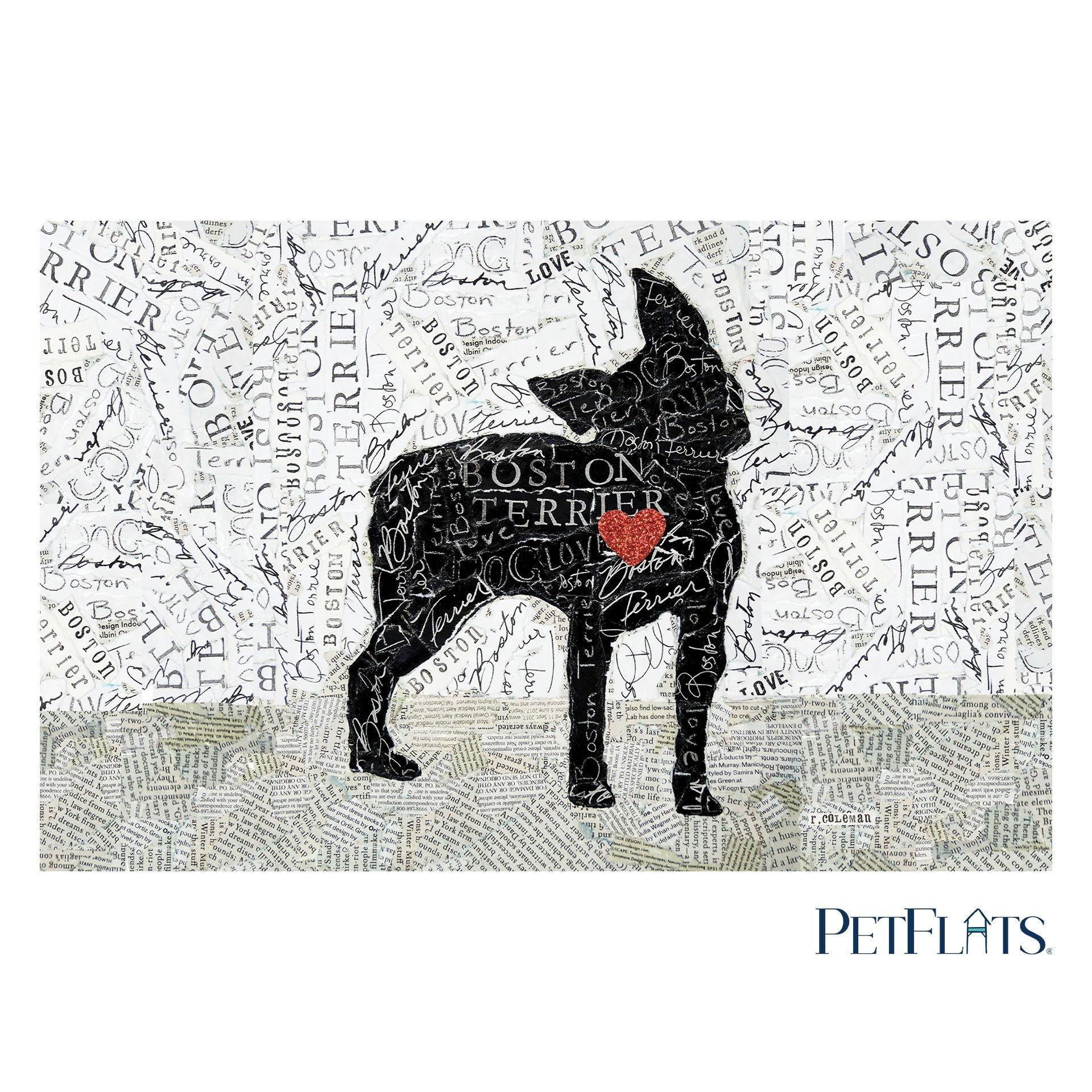 Boston Terrier PetFlat - Premium Vinyl Mat - Carolina Creekhouse Easy to Clean Premium Vinyl Mats