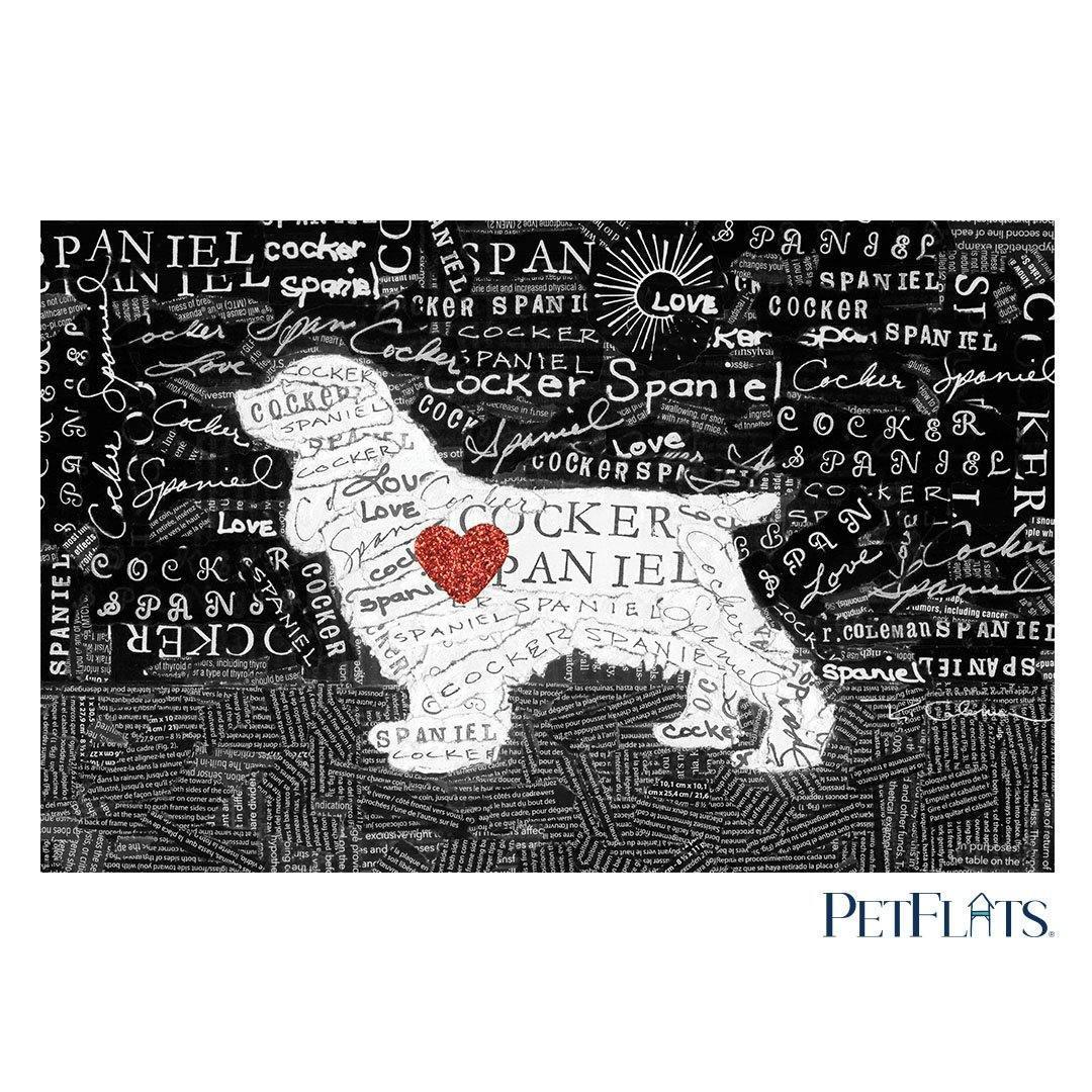 Cocker Spaniel PetFlat - Premium Vinyl Mat - Carolina Creekhouse Easy to Clean Premium Vinyl Mats