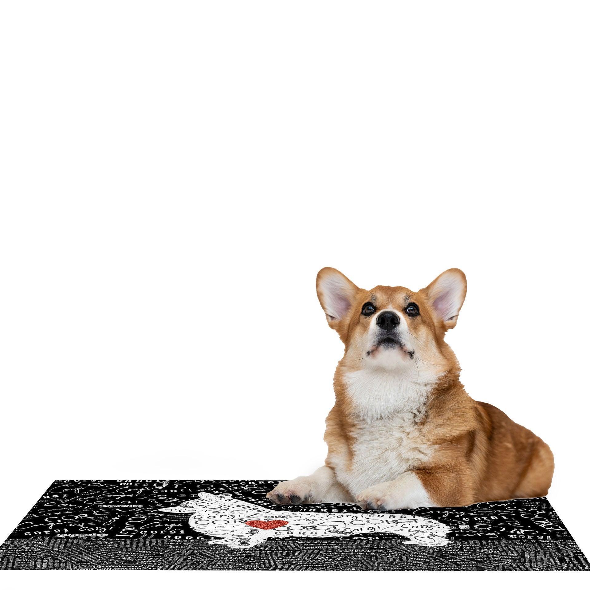 Corgi PetFlat - Premium Vinyl Mat - Carolina Creekhouse Easy to Clean Premium Vinyl Mats