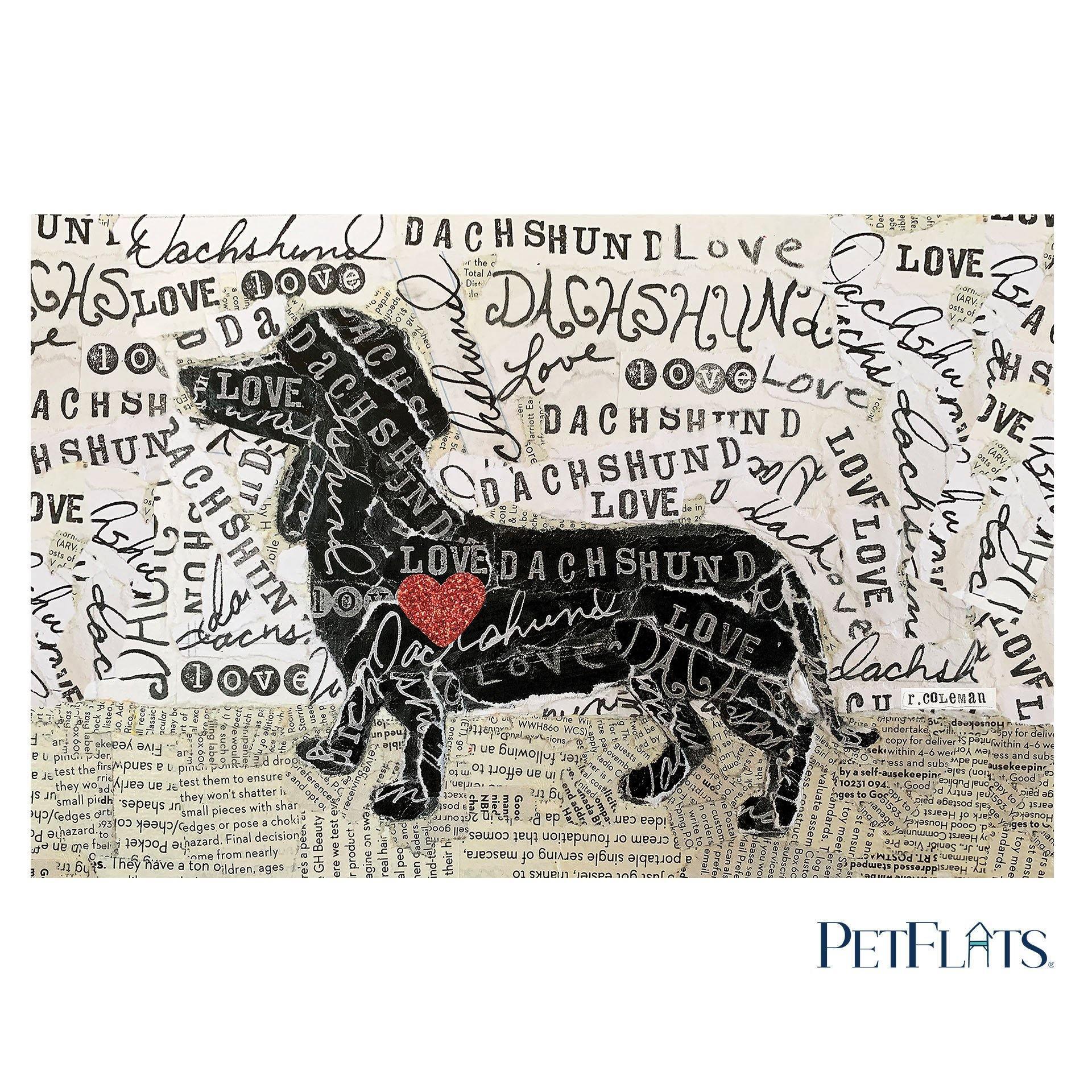 Dachshund PetFlat - Premium Vinyl Mat - Carolina Creekhouse Easy to Clean Premium Vinyl Mats