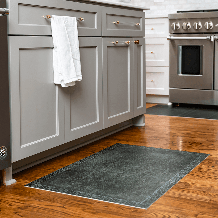 Evelyn FloorFlat | Green - Premium Vinyl Mat - Carolina Creekhouse Easy to Clean Premium Vinyl Mats