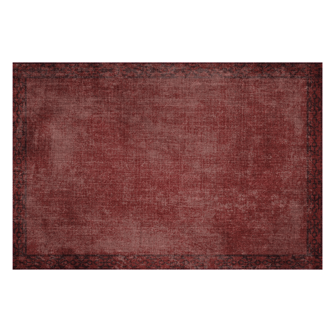 Evelyn FloorFlat | Red - Premium Vinyl Floor Mat - Carolina Creekhouse Easy to Clean Premium Vinyl Mats