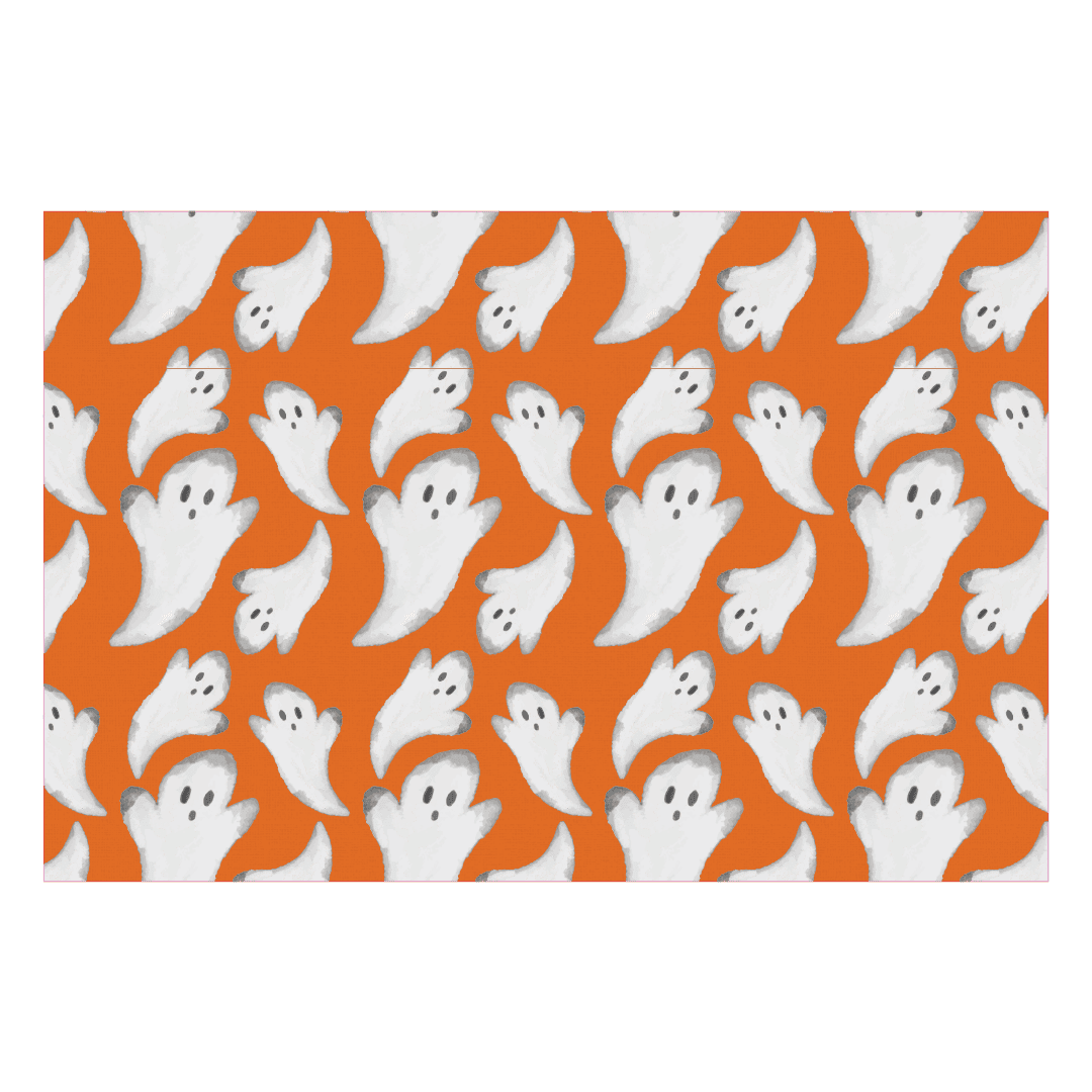 Fab-Boo-Lous Placemat | Orange - Carolina Creekhouse Easy to Clean Premium Vinyl Mats