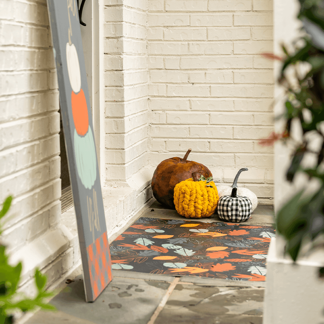 Falling For You FloorFlat | Dark - Premium Vinyl Floor Mat - Carolina Creekhouse Easy to Clean Premium Vinyl Mats