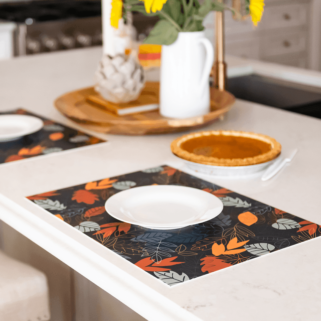 Falling For You Placemat | Dark - Carolina Creekhouse Easy to Clean Premium Vinyl Mats