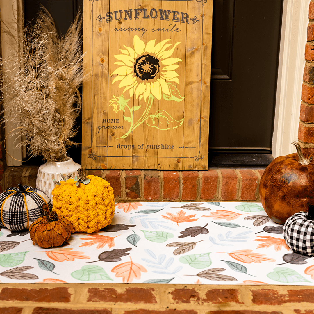 Falling For You FloorFlat | Light - Premium Vinyl Floor Mat - Carolina Creekhouse Easy to Clean Premium Vinyl Mats