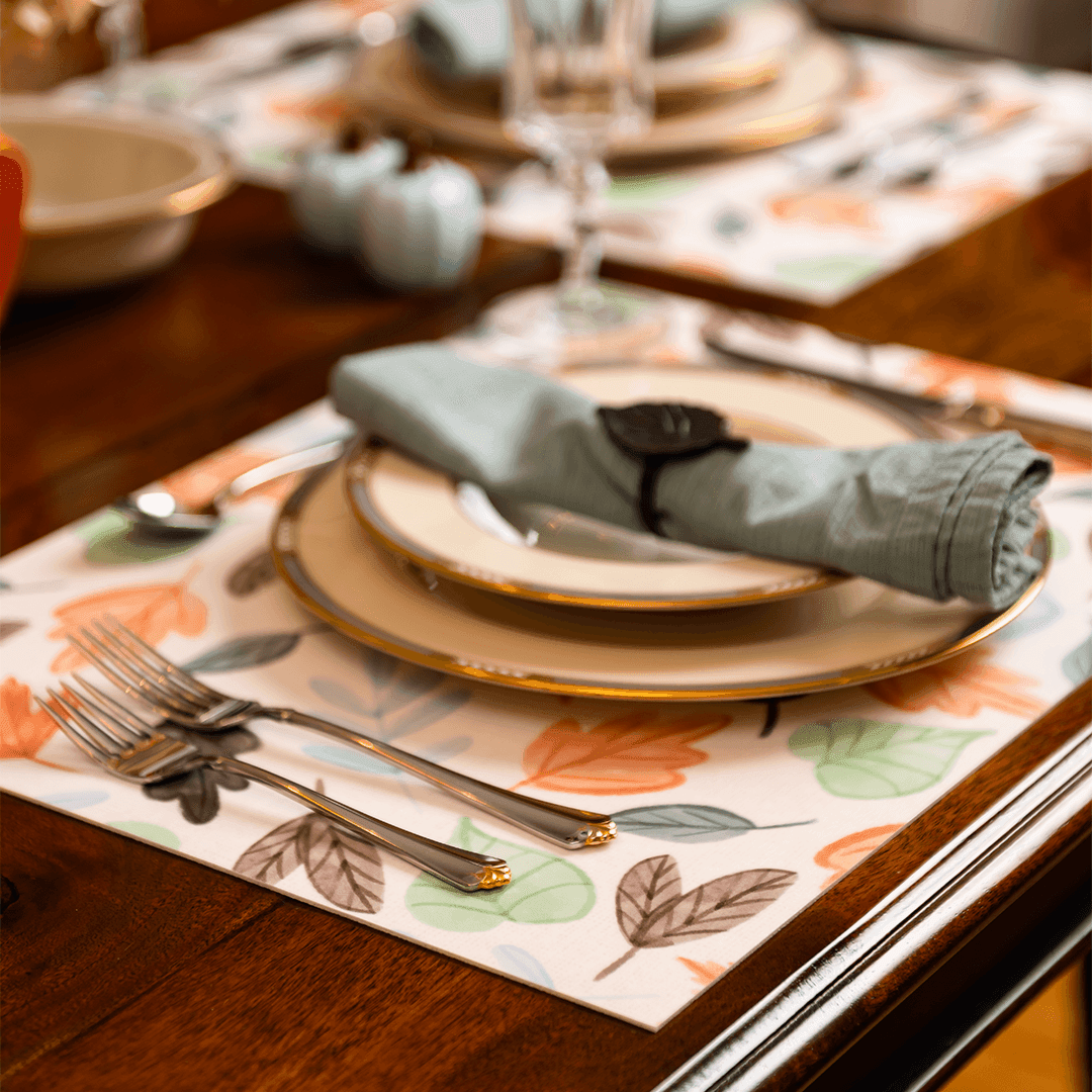Falling For You Placemat | Light - Carolina Creekhouse Easy to Clean Premium Vinyl Mats