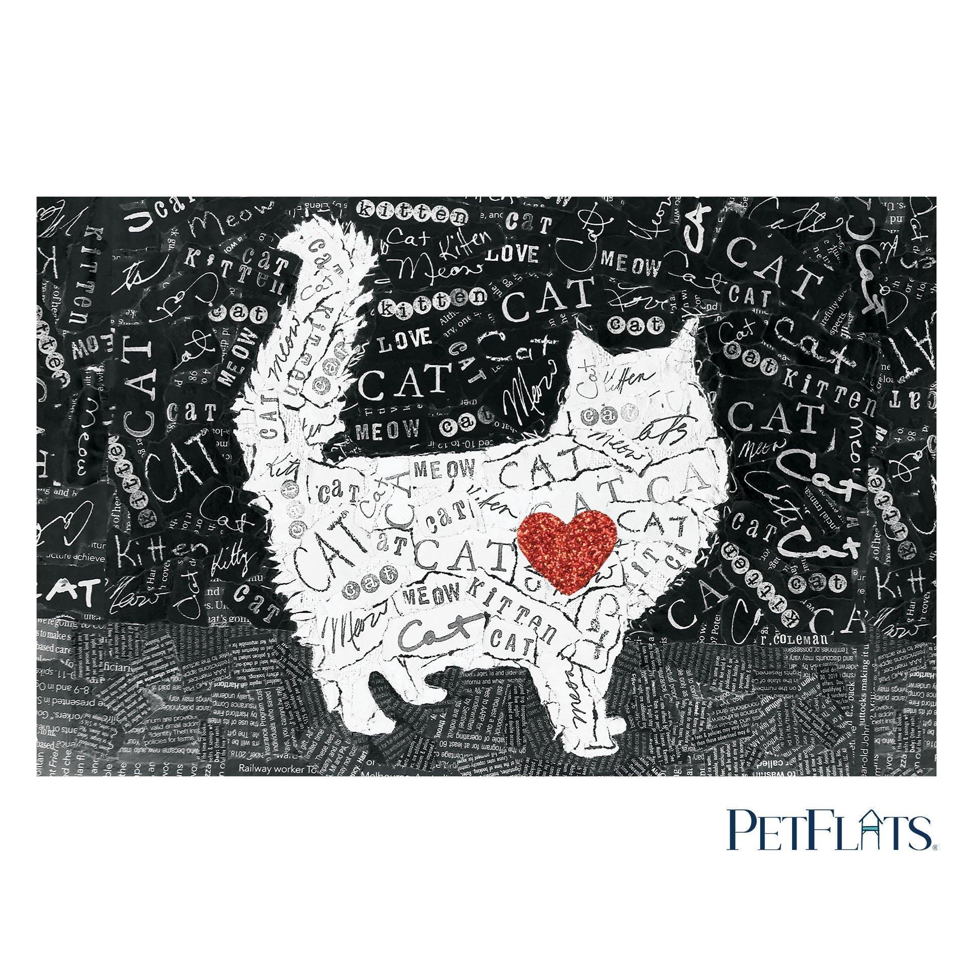 Fluffy Cat PetFlat - Premium Vinyl Mat - Carolina Creekhouse Easy to Clean Premium Vinyl Mats