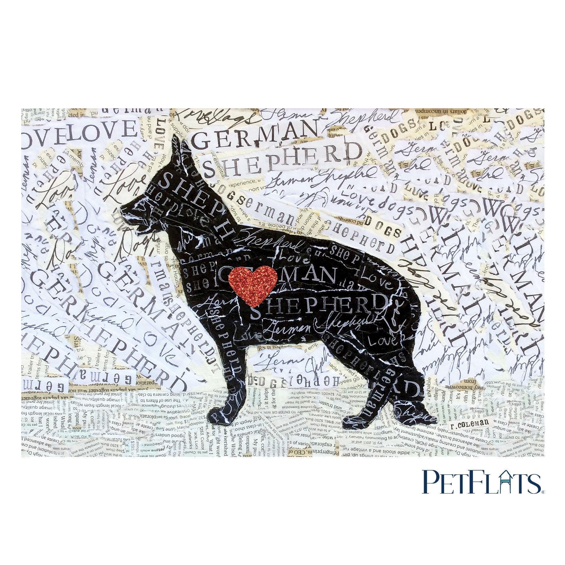 German Shepherd PetFlat - Premium Vinyl Mat - Carolina Creekhouse Easy to Clean Premium Vinyl Mats