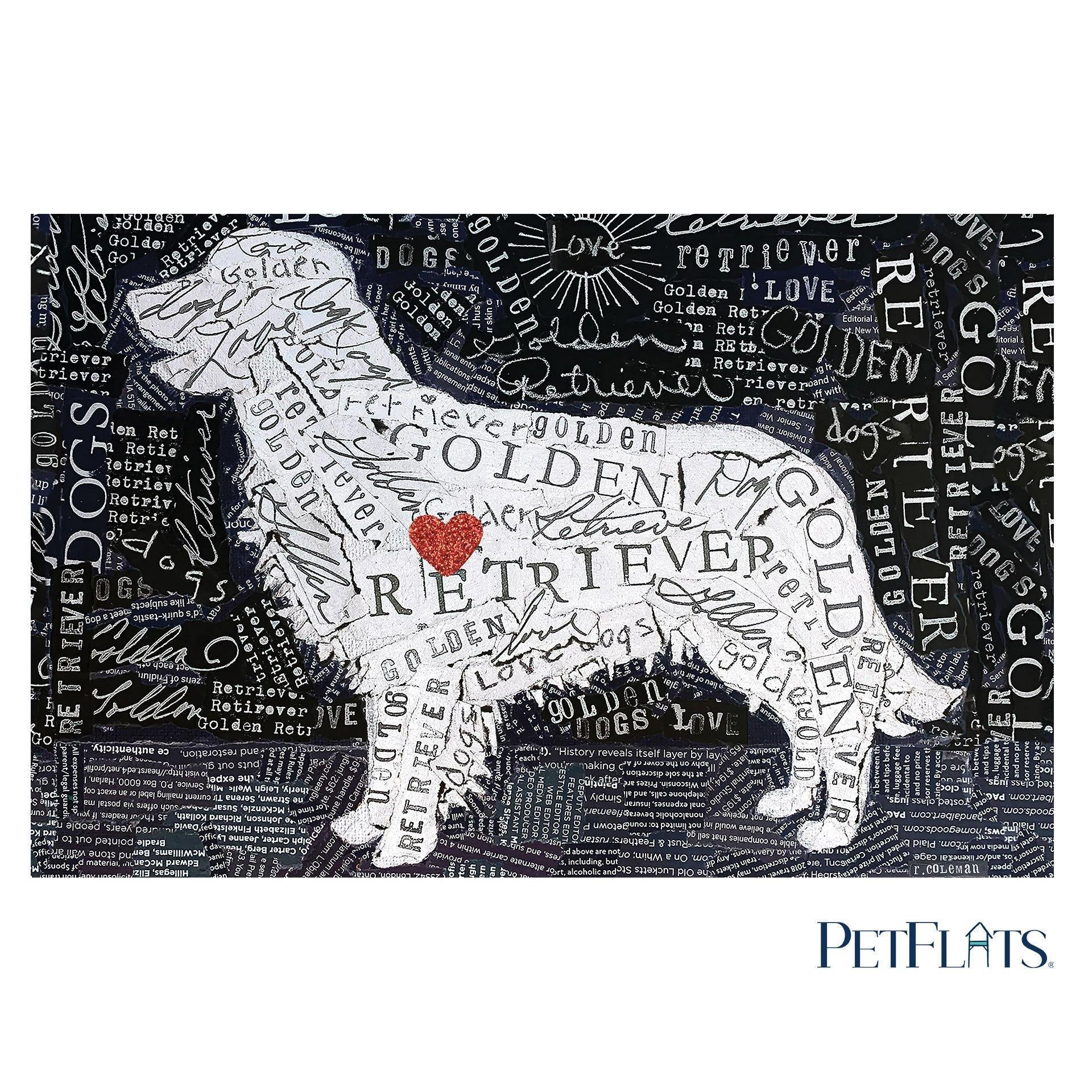 Golden Retriever PetFlat - Premium Vinyl Mat - Carolina Creekhouse Easy to Clean Premium Vinyl Mats