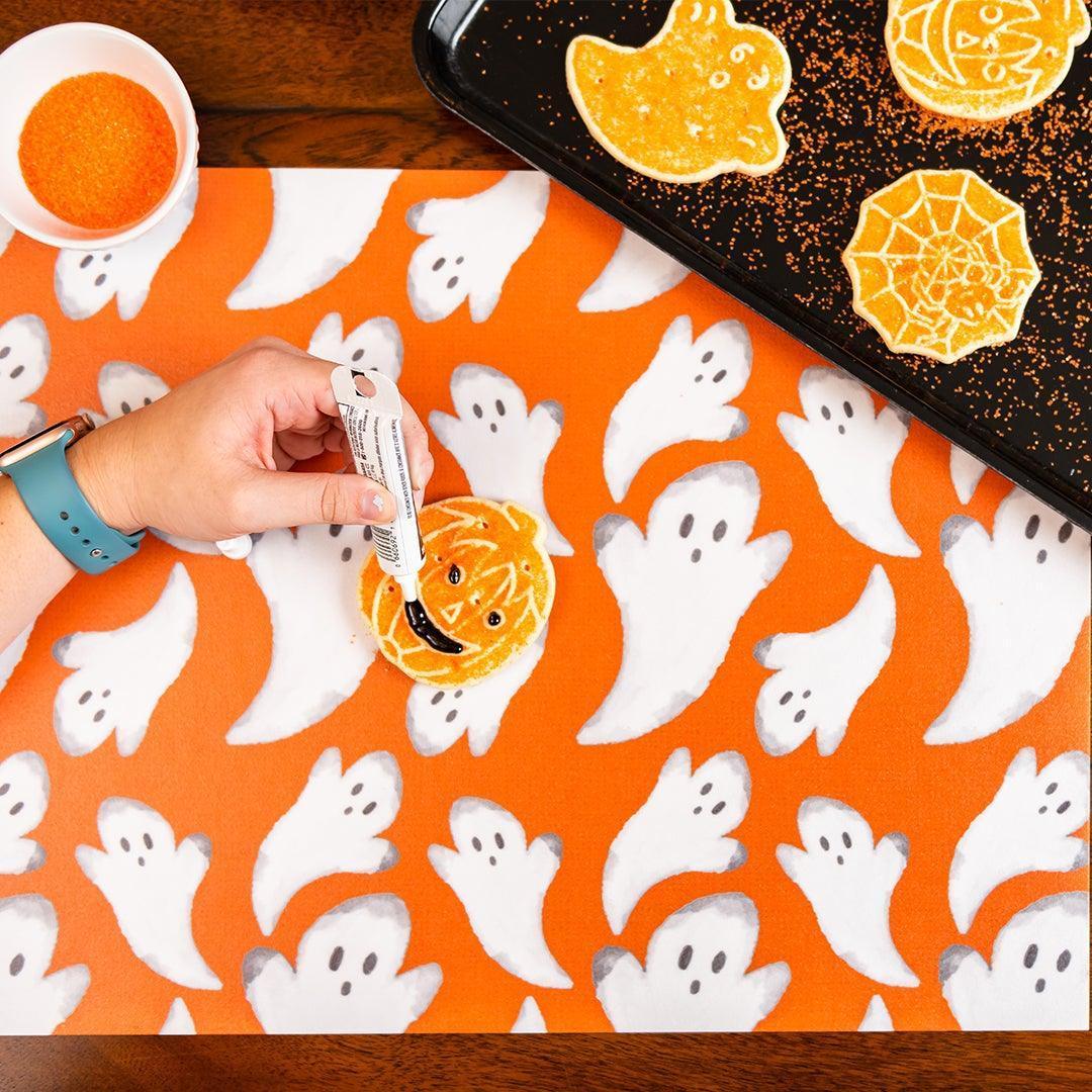 Fab-Boo-Lous Placemat | Orange - Carolina Creekhouse Easy to Clean Premium Vinyl Mats