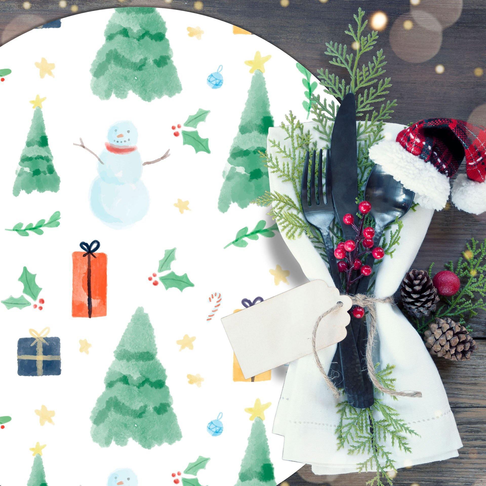 Snowman Placemat - Carolina Creekhouse Easy to Clean Premium Vinyl Mats