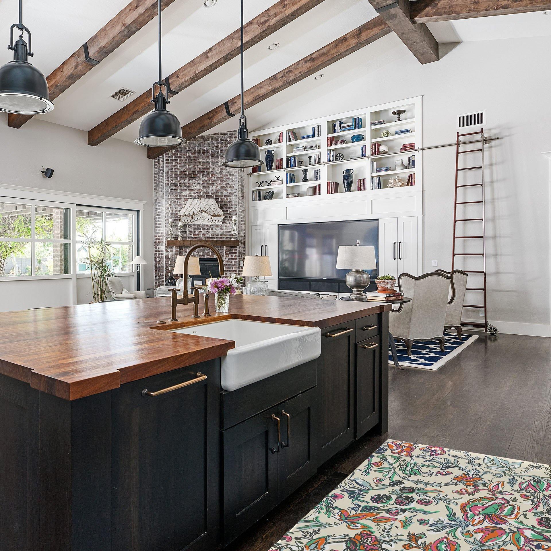 Holly FloorFlat | Red - Premium Vinyl Mat - Carolina Creekhouse Easy to Clean Premium Vinyl Mats