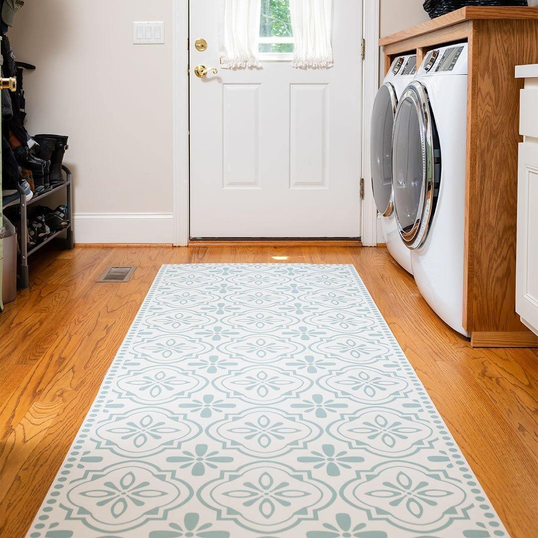 Isabella FloorFlat | Green - Premium Vinyl Mat - Carolina Creekhouse Easy to Clean Premium Vinyl Mats