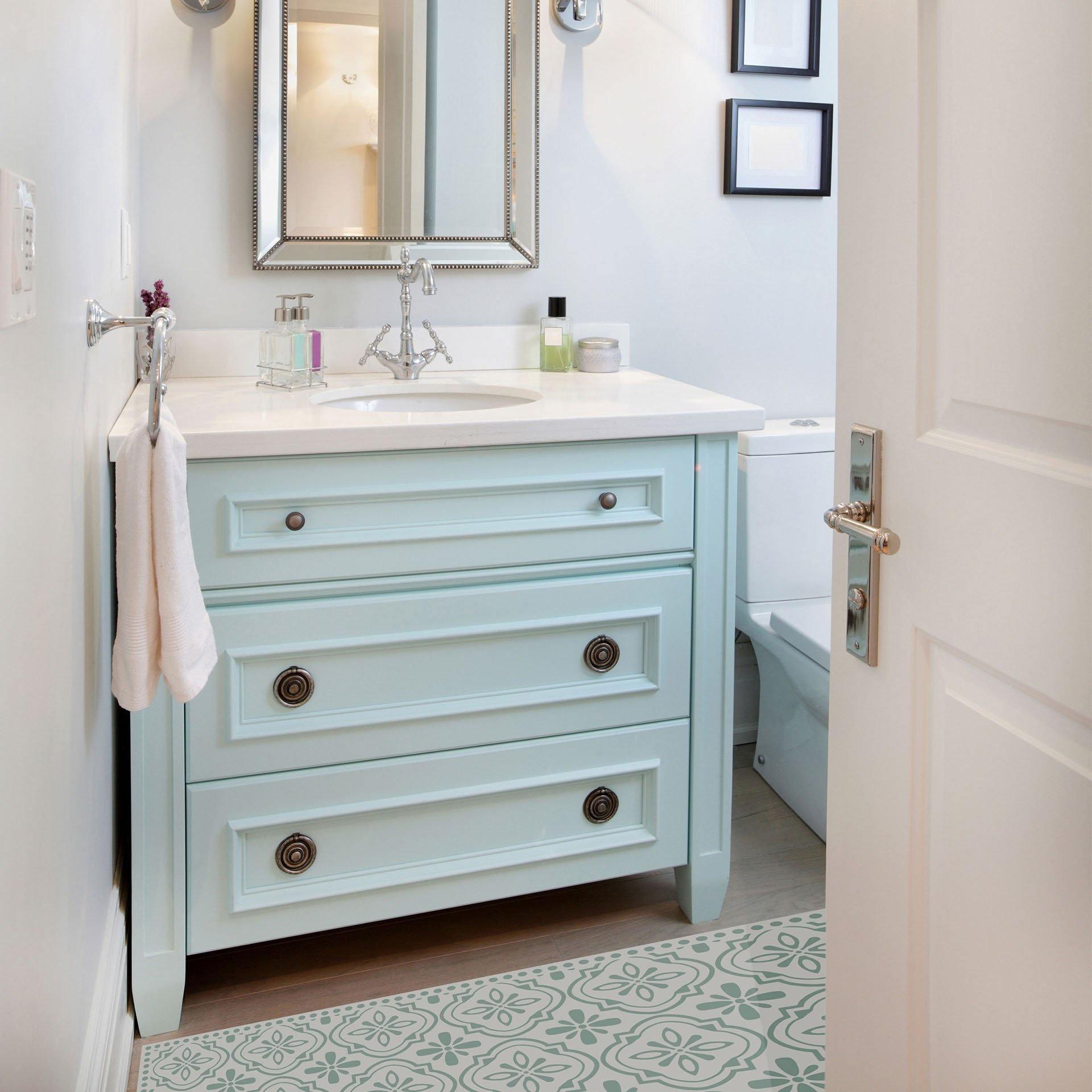 Isabella FloorFlat | Green - Premium Vinyl Mat - Carolina Creekhouse Easy to Clean Premium Vinyl Mats