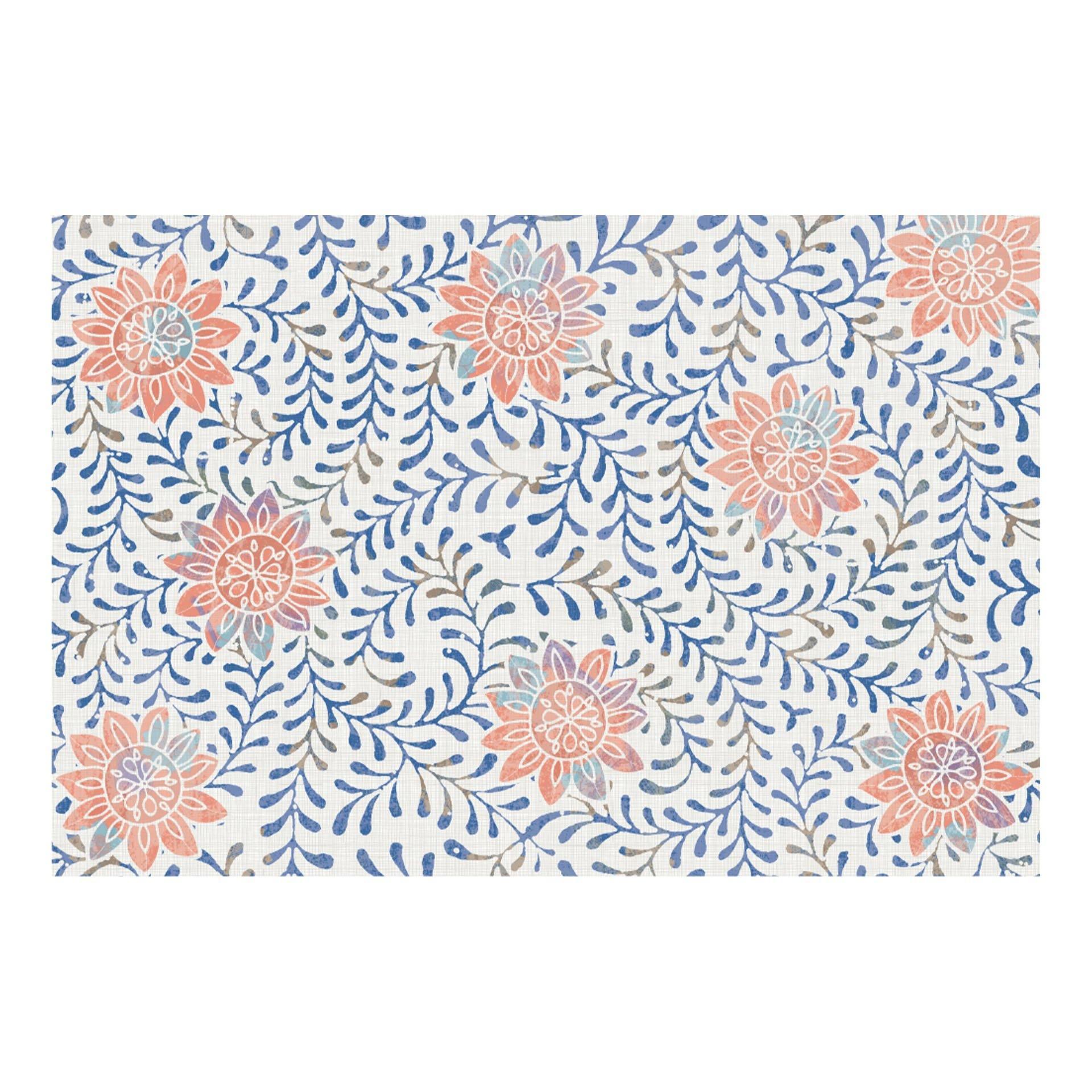 Kelly Placemat | Blue - Carolina Creekhouse Easy to Clean Premium Vinyl Mats