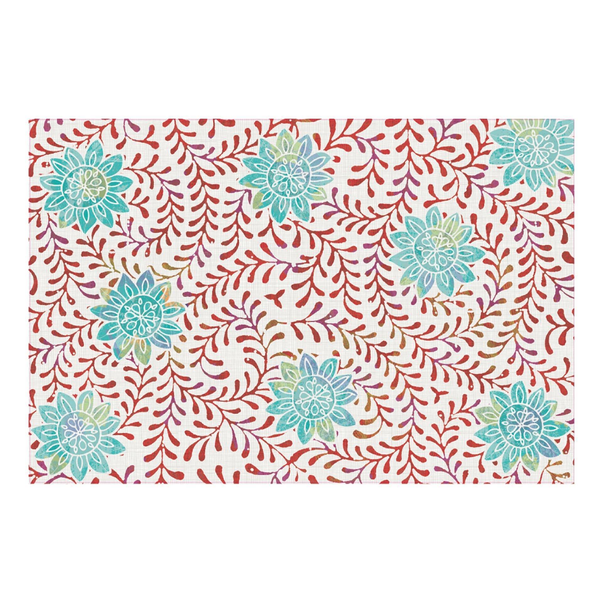 Kelly FloorFlat | Red - Premium Vinyl Mat - Carolina Creekhouse Easy to Clean Premium Vinyl Mats