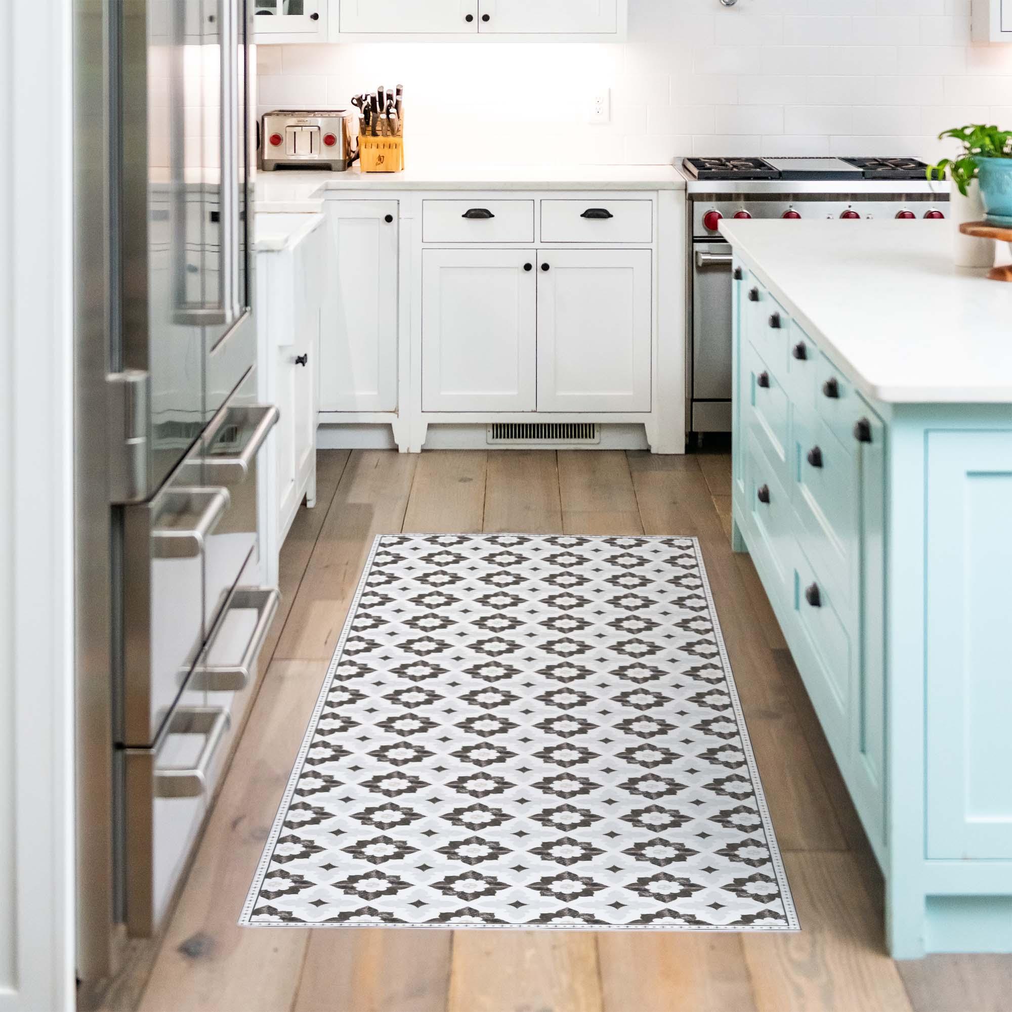 Sarah FloorFlat | Black - Premium Vinyl Mat - Carolina Creekhouse Easy to Clean Premium Vinyl Mats