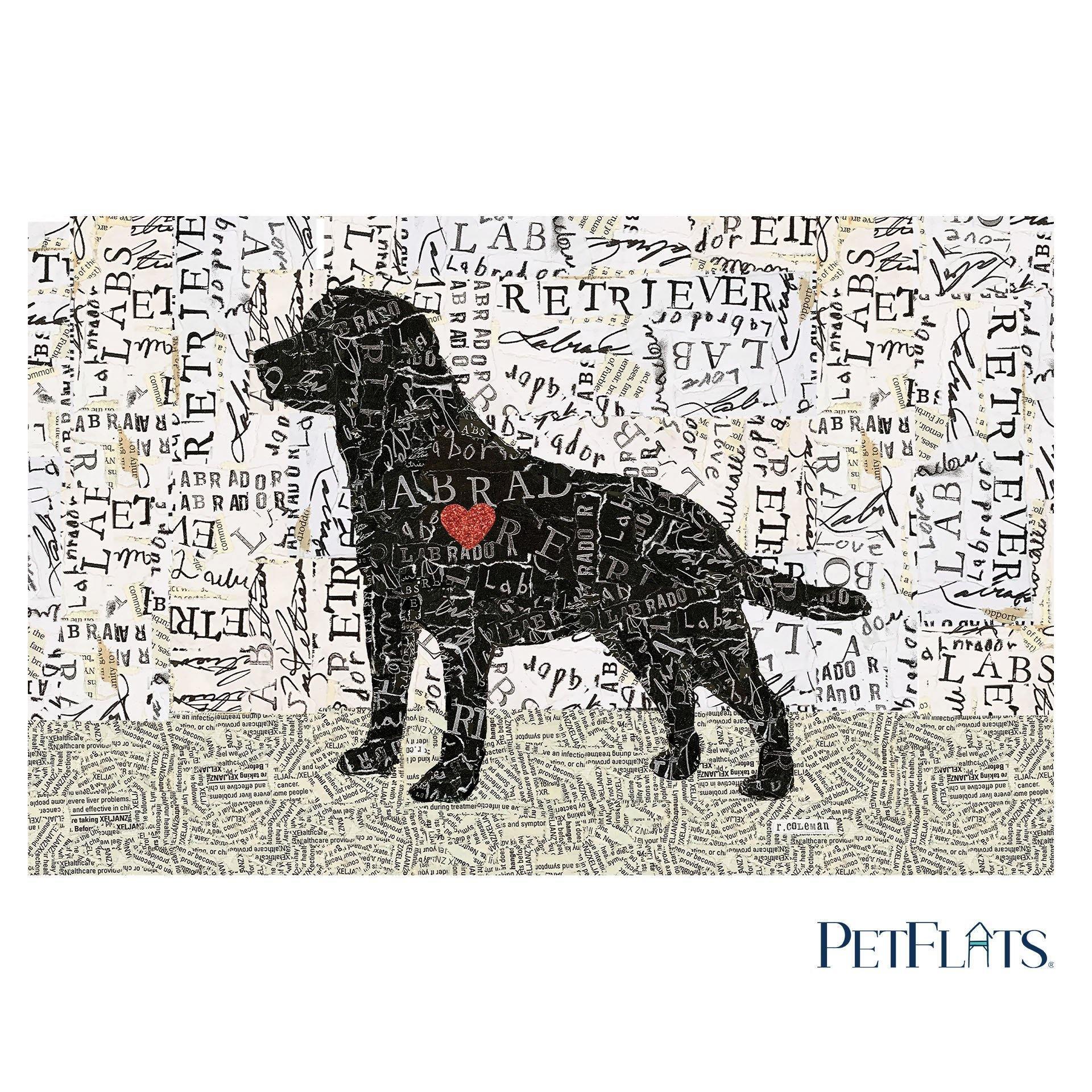 Black Labrador PetFlat - Premium Vinyl Mat - Carolina Creekhouse Easy to Clean Premium Vinyl Mats