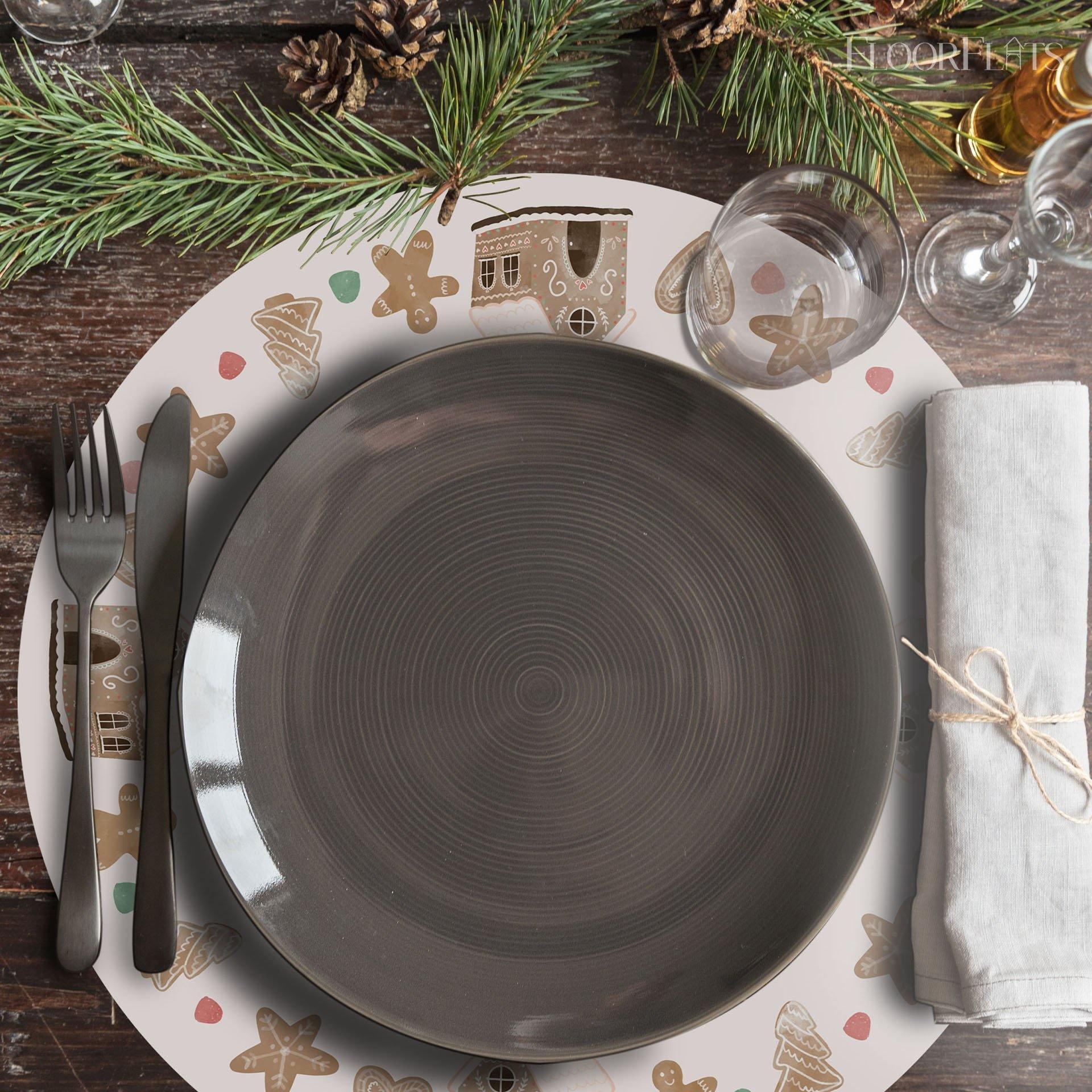 Gingerbread Placemat - Carolina Creekhouse Easy to Clean Premium Vinyl Mats