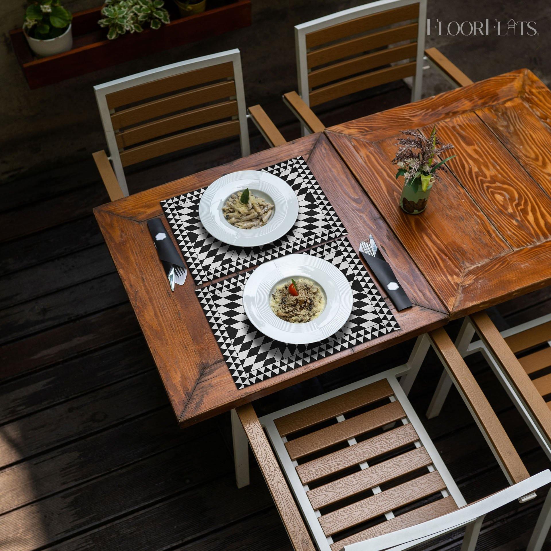 Lila Placemat | Black - Carolina Creekhouse Easy to Clean Premium Vinyl Mats