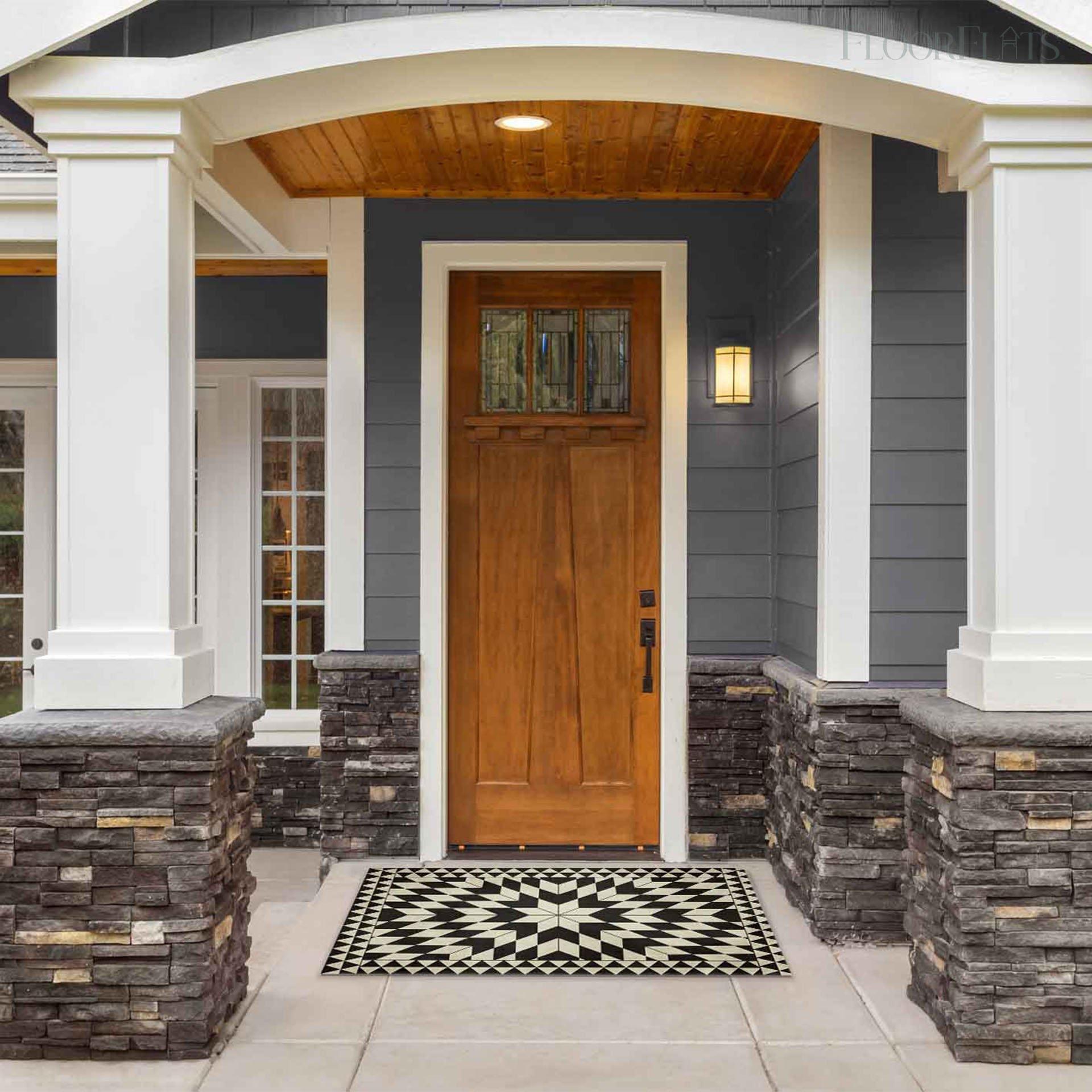 Lila FloorFlat | Black - Premium Vinyl Floor Mat - Carolina Creekhouse Easy to Clean Premium Vinyl Mats