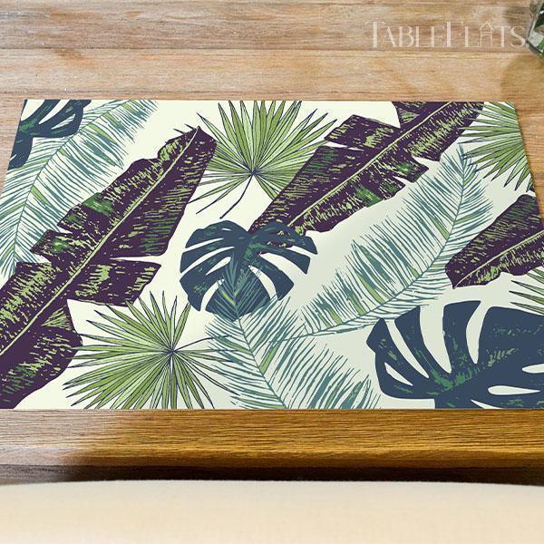 Lanai Placemat | Blue - Carolina Creekhouse Easy to Clean Premium Vinyl Mats