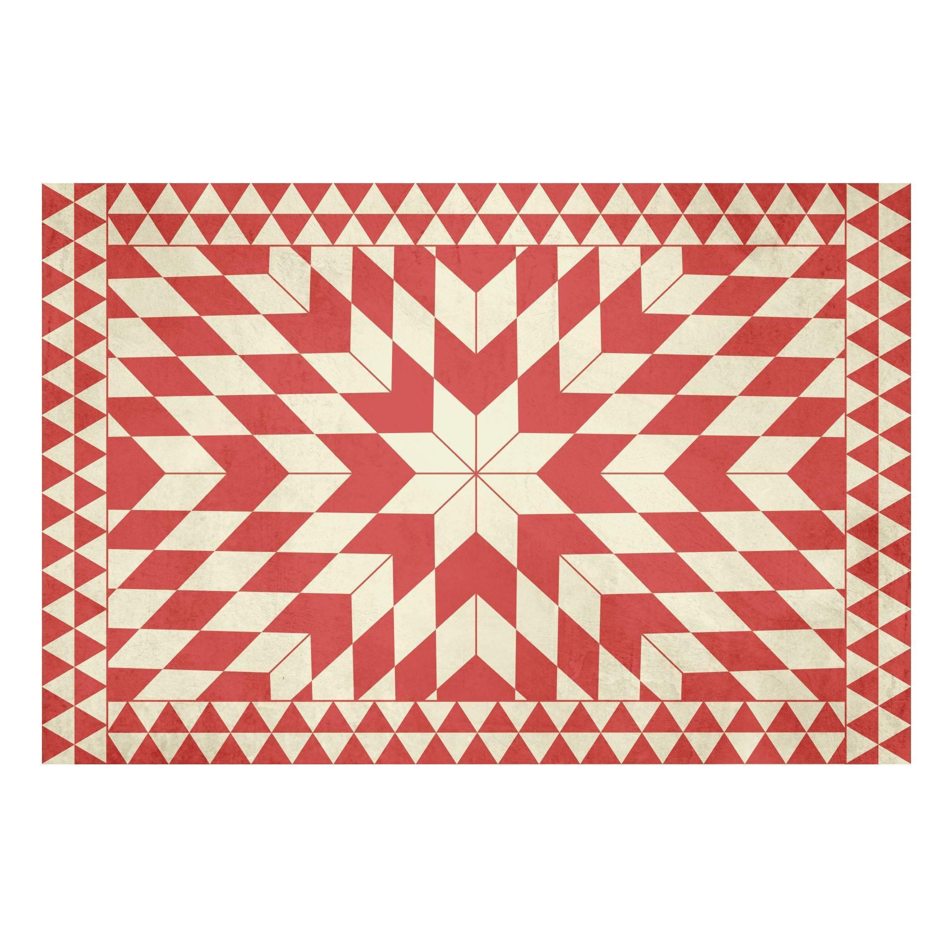 Lila FloorFlat | Red Orange - Premium Vinyl Floor Mat - Carolina Creekhouse Easy to Clean Premium Vinyl Mats