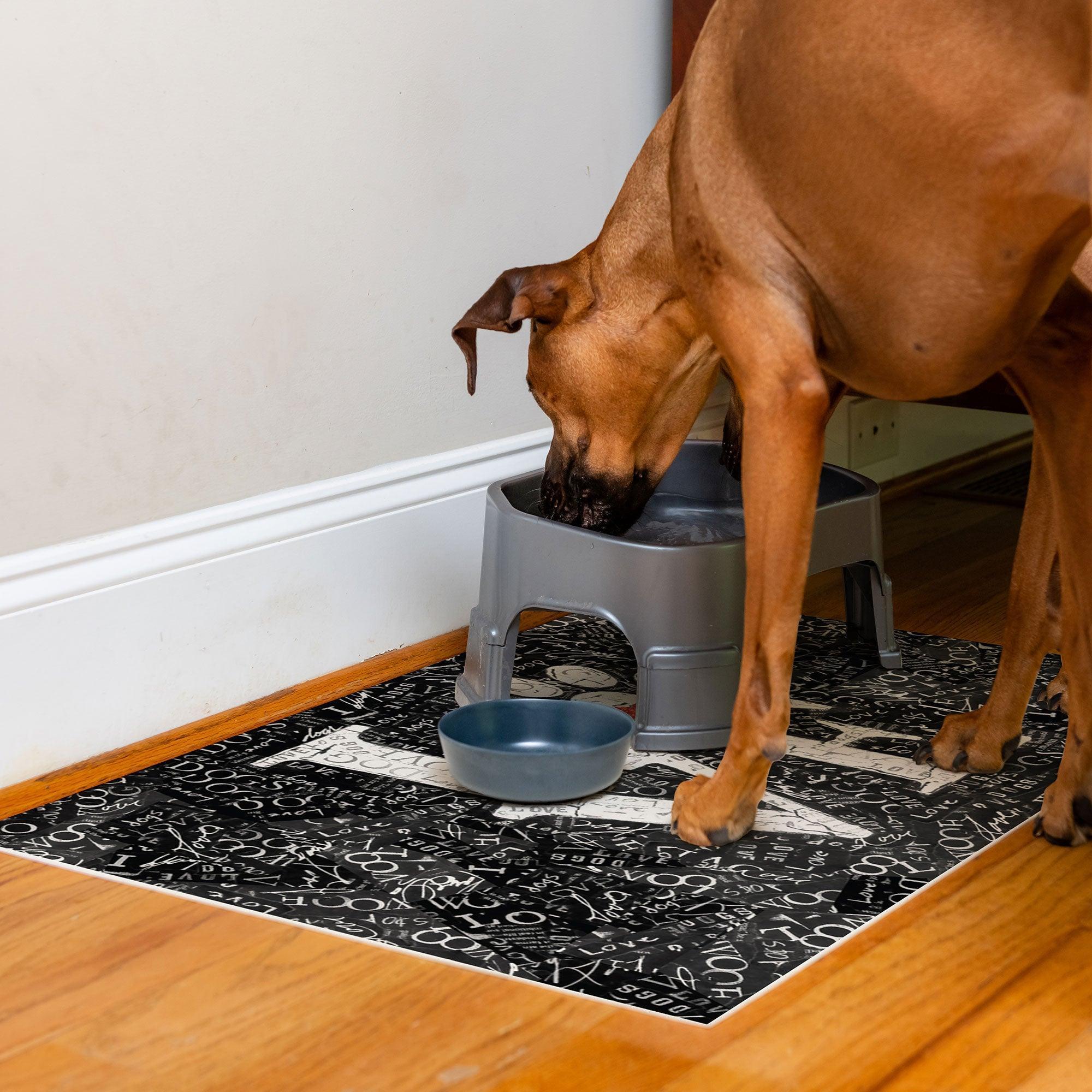 Love Dog PetFlat - Premium Vinyl Mat - Carolina Creekhouse Easy to Clean Premium Vinyl Mats