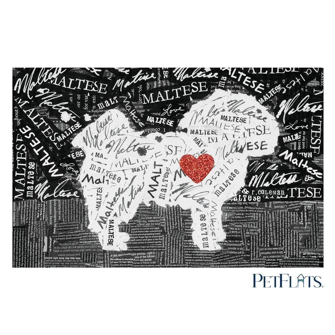 Maltese PetFlat - Premium Vinyl Mat - Carolina Creekhouse Easy to Clean Premium Vinyl Mats