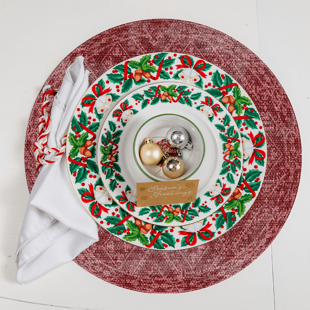 McCall Placemat | Red - Carolina Creekhouse Easy to Clean Premium Vinyl Mats