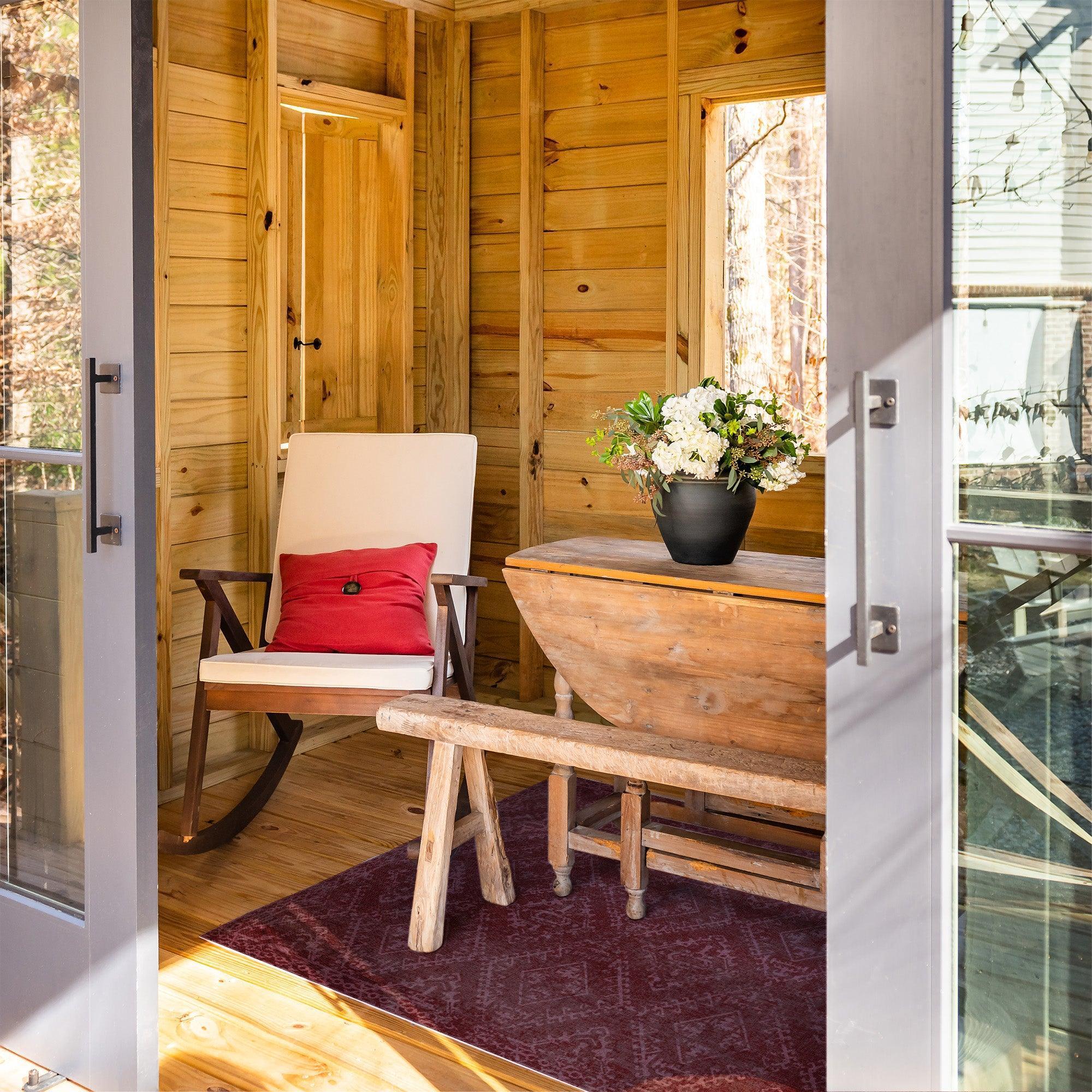 McCall FloorFlat | Red - Premium Vinyl Mat - Carolina Creekhouse Easy to Clean Premium Vinyl Mats